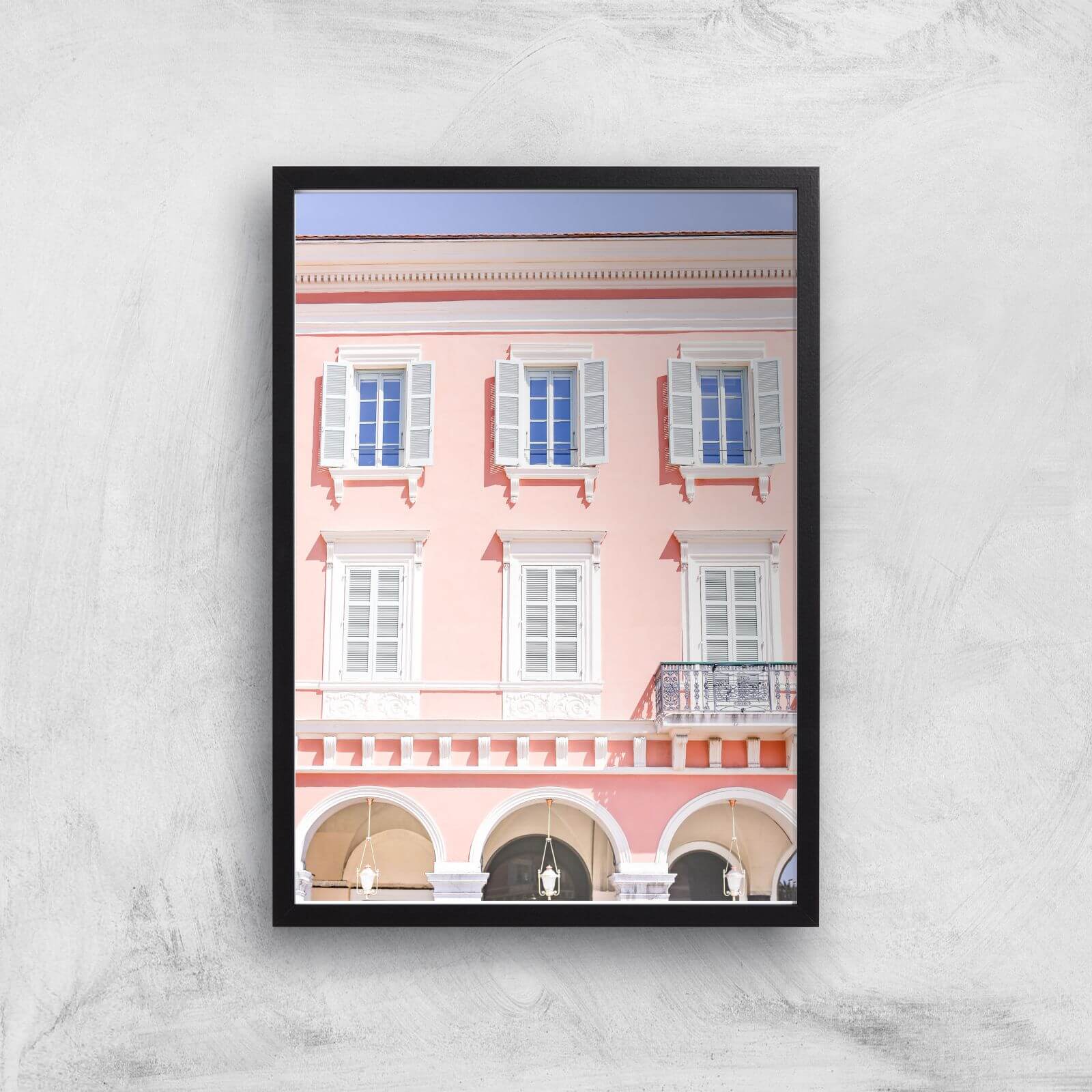 Rose Bon Bon Giclee Art Print - A3 - Black Frame