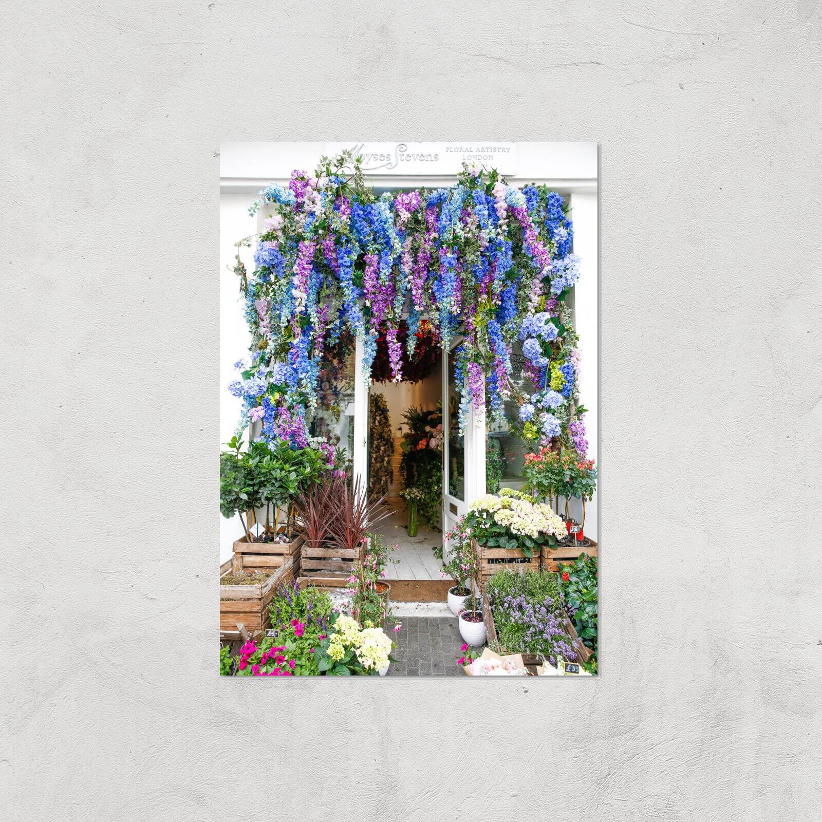 London Flower Shop Giclee Art Print - A4 - Print Only