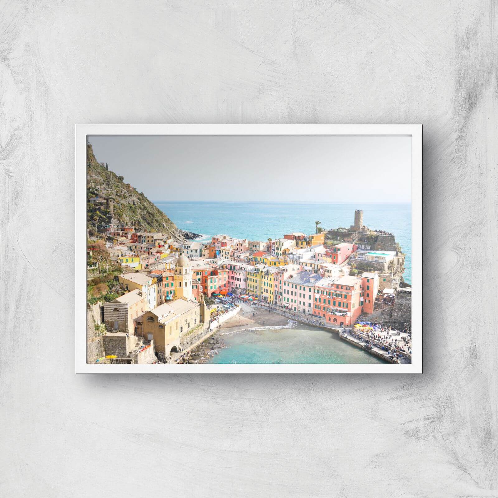 Santorini Summer Giclee Art Print - A3 - White Frame