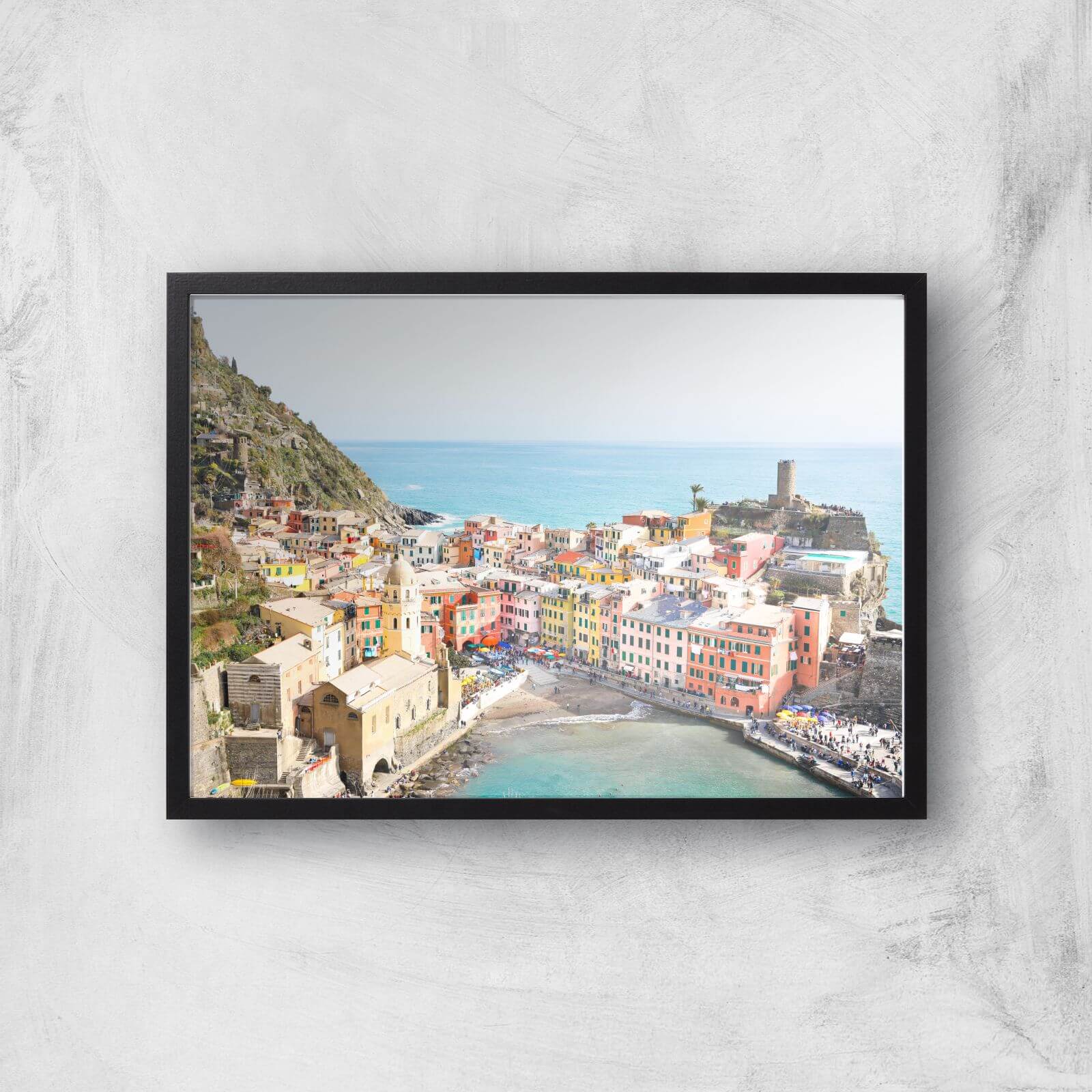 Santorini Summer Giclee Art Print - A3 - Black Frame