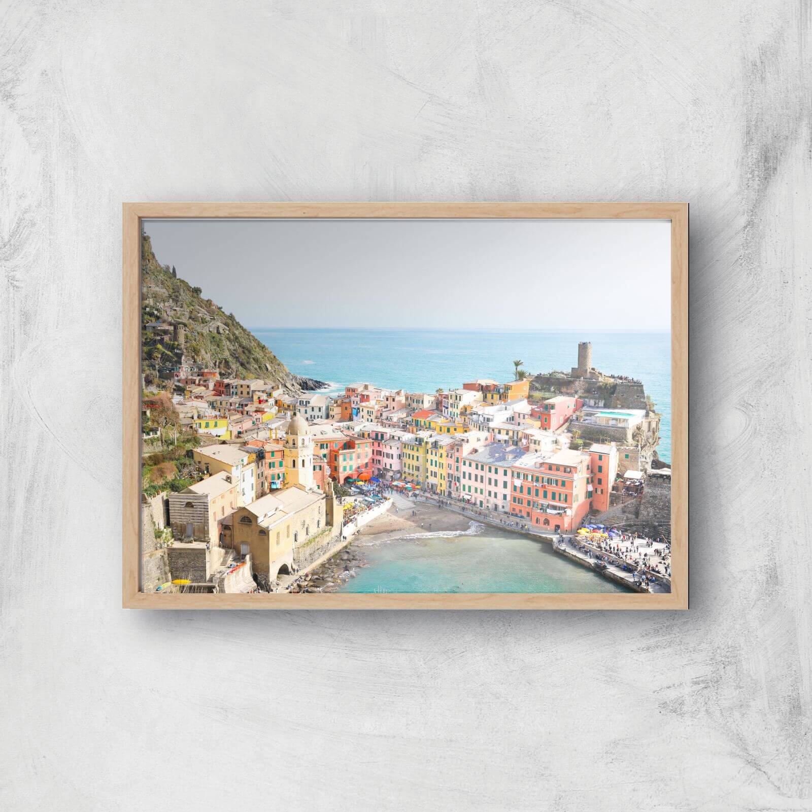 Santorini Summer Giclee Art Print - A2 - Wooden Frame