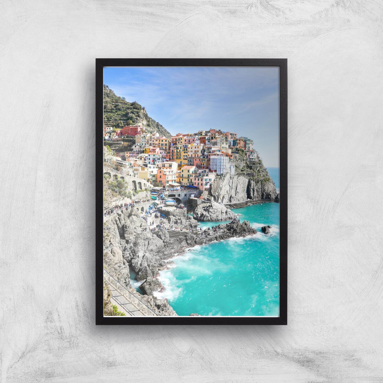 Living By The Sea Giclee Art Print - A3 - Black Frame