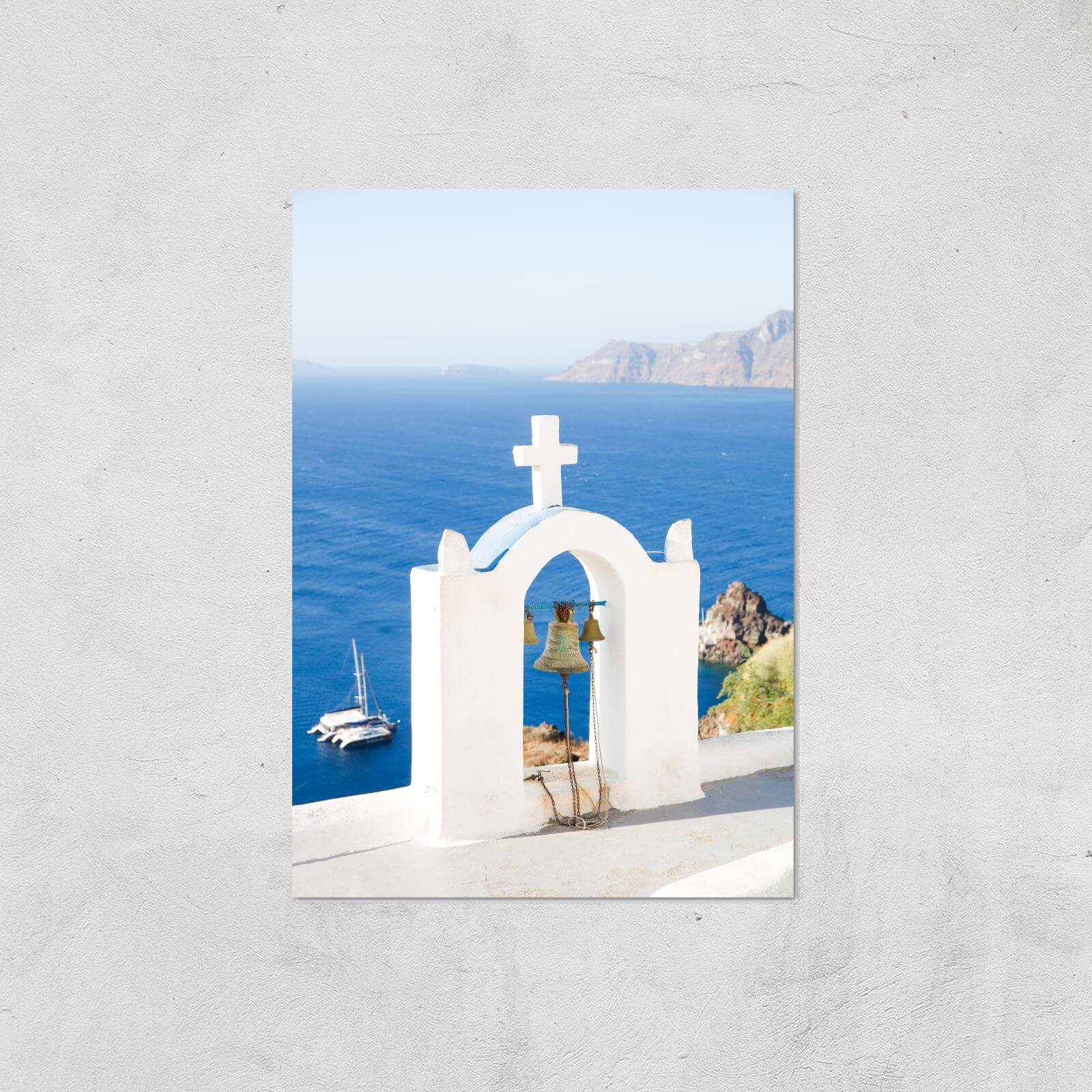 Santorini Ocean Giclee Art Print - A3 - Print Only