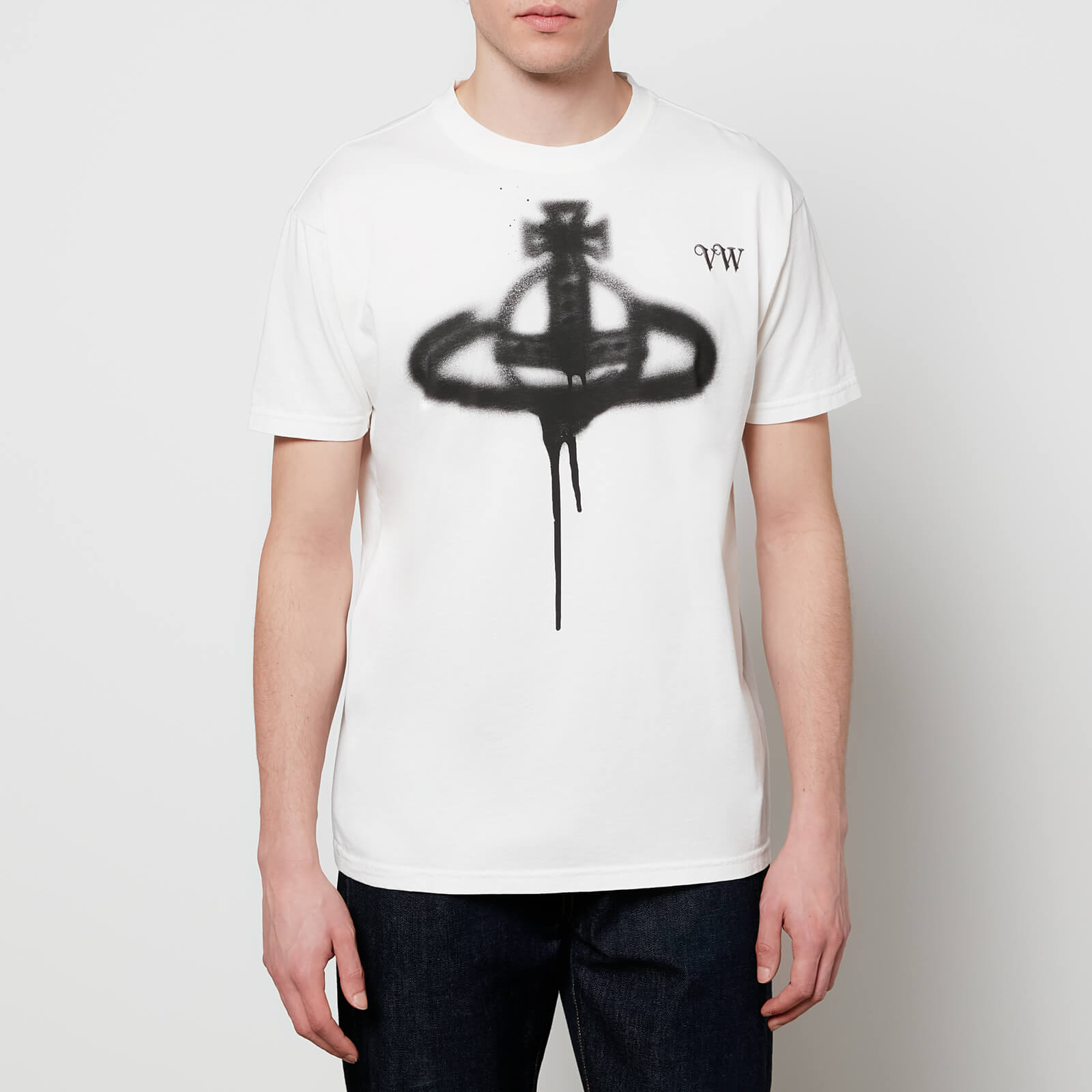 Vivienne Westwood Men's Spray Orb Classic T-Shirt - Off White - S