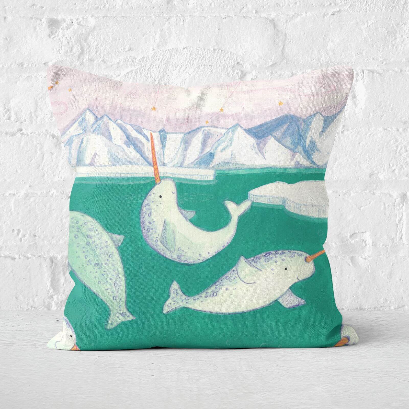 Snowtap Neon Gouache Chameleons Square Cushion - 60x60cm - Soft Touch