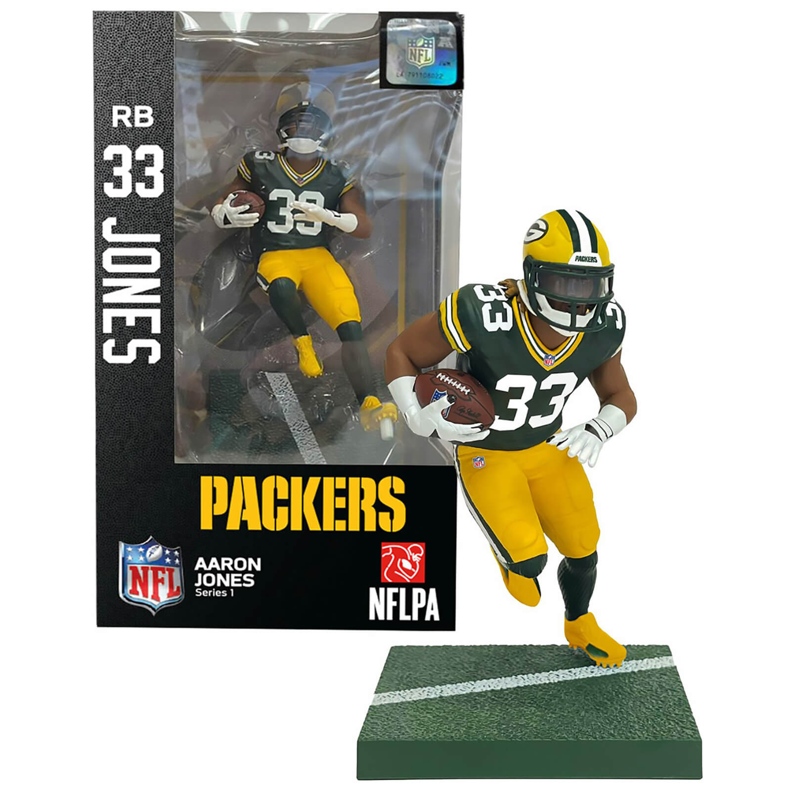 NFL Series 1 Green Bay Packers Aaron Jones 7 Inch Action Figure