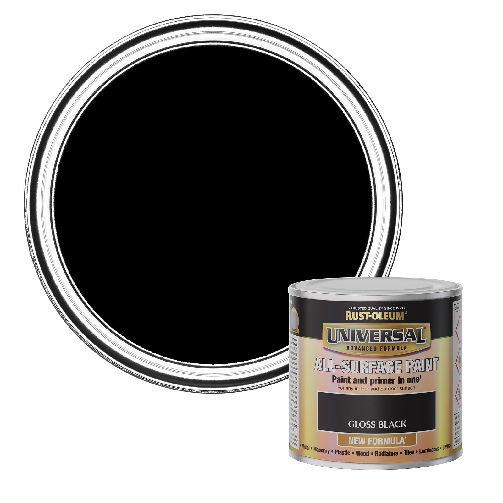 Photo of Rust-oleum Universal Paint Gloss Black 250ml