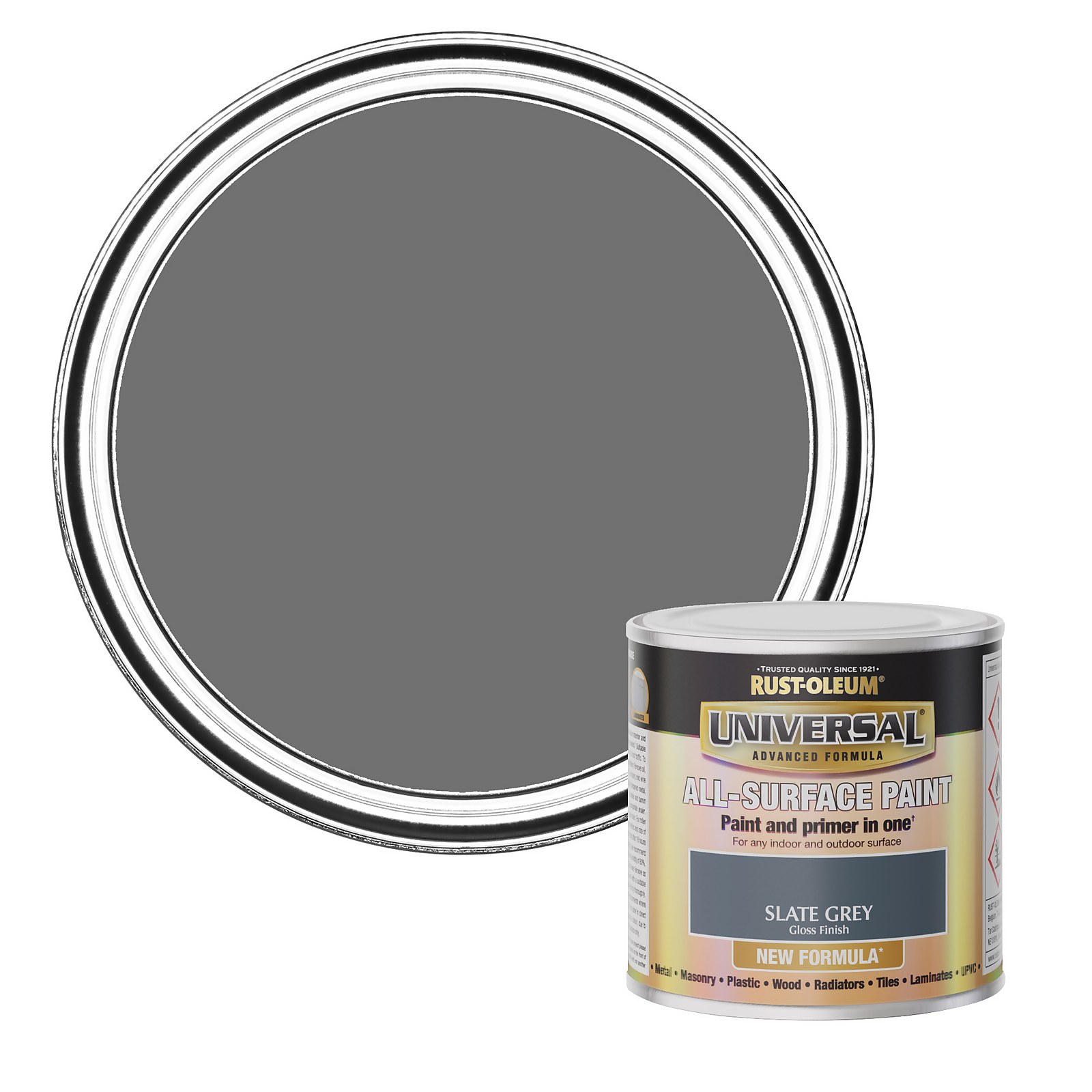 Rust-Oleum Universal Gloss Paint Slate Grey - 250ml