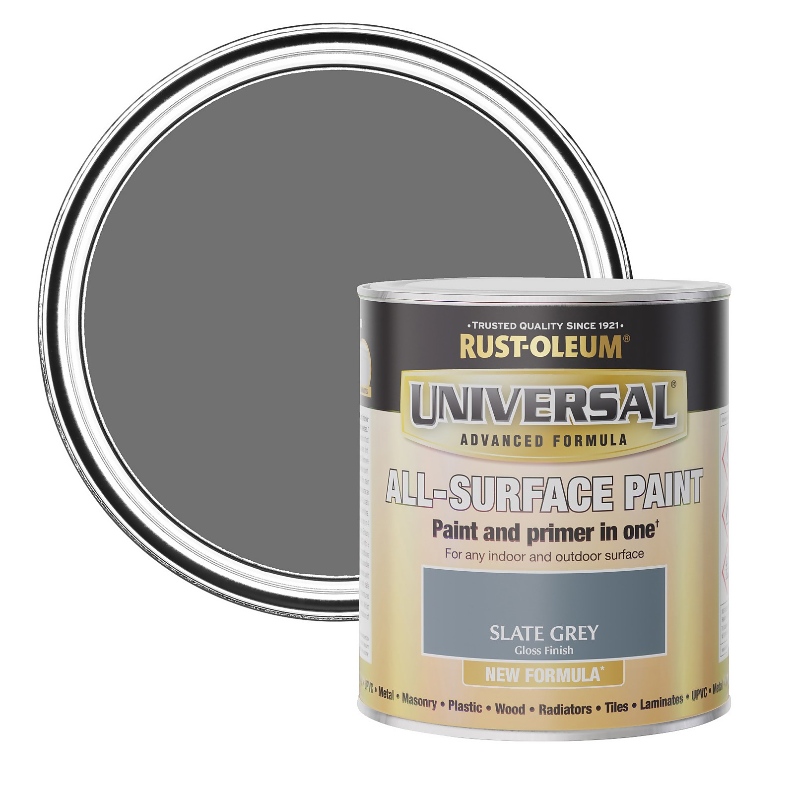 Rust-Oleum Universal Gloss Paint Slate Grey - 750ml