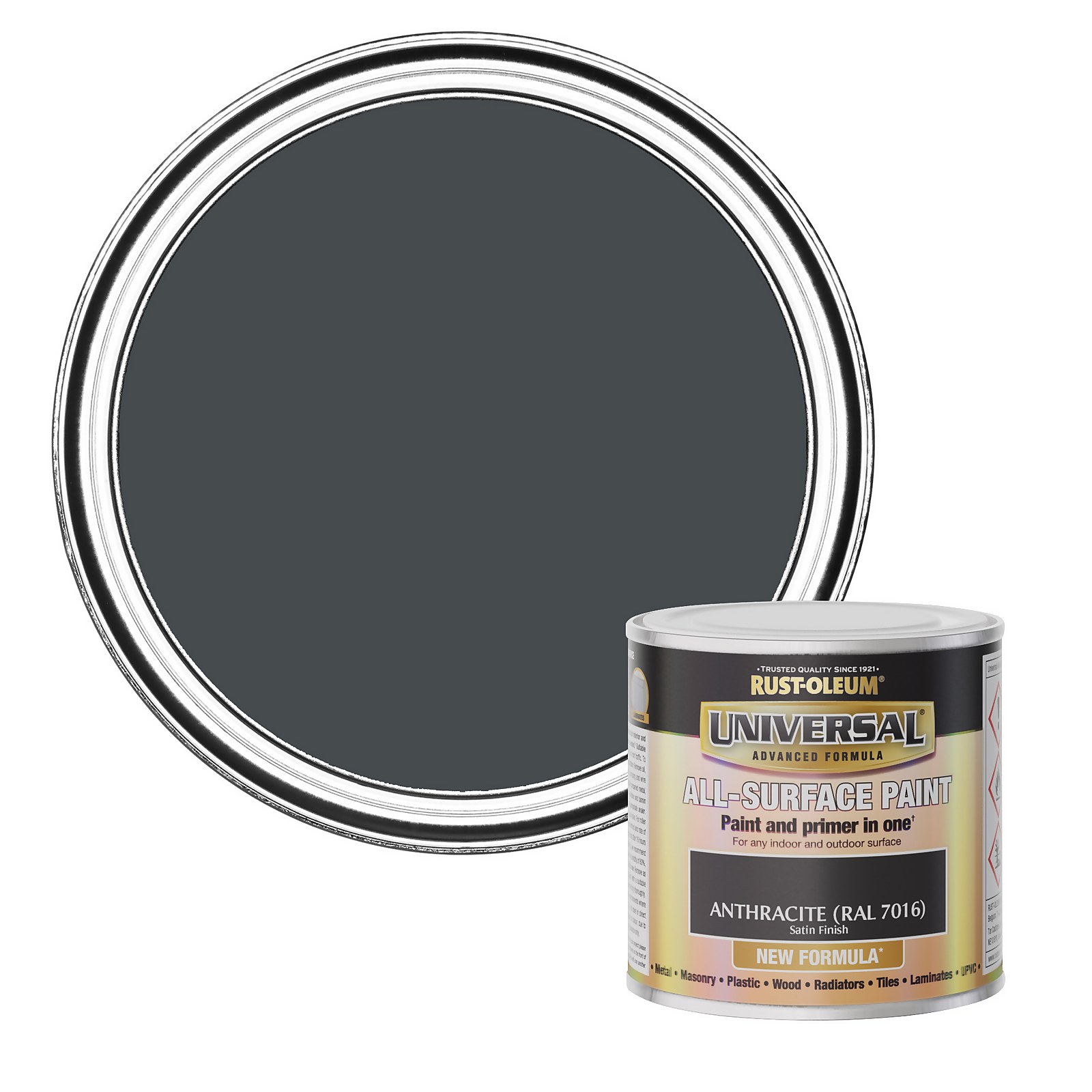 Photo of Rust-oleum Universal Paint Satin Anthracite 250ml