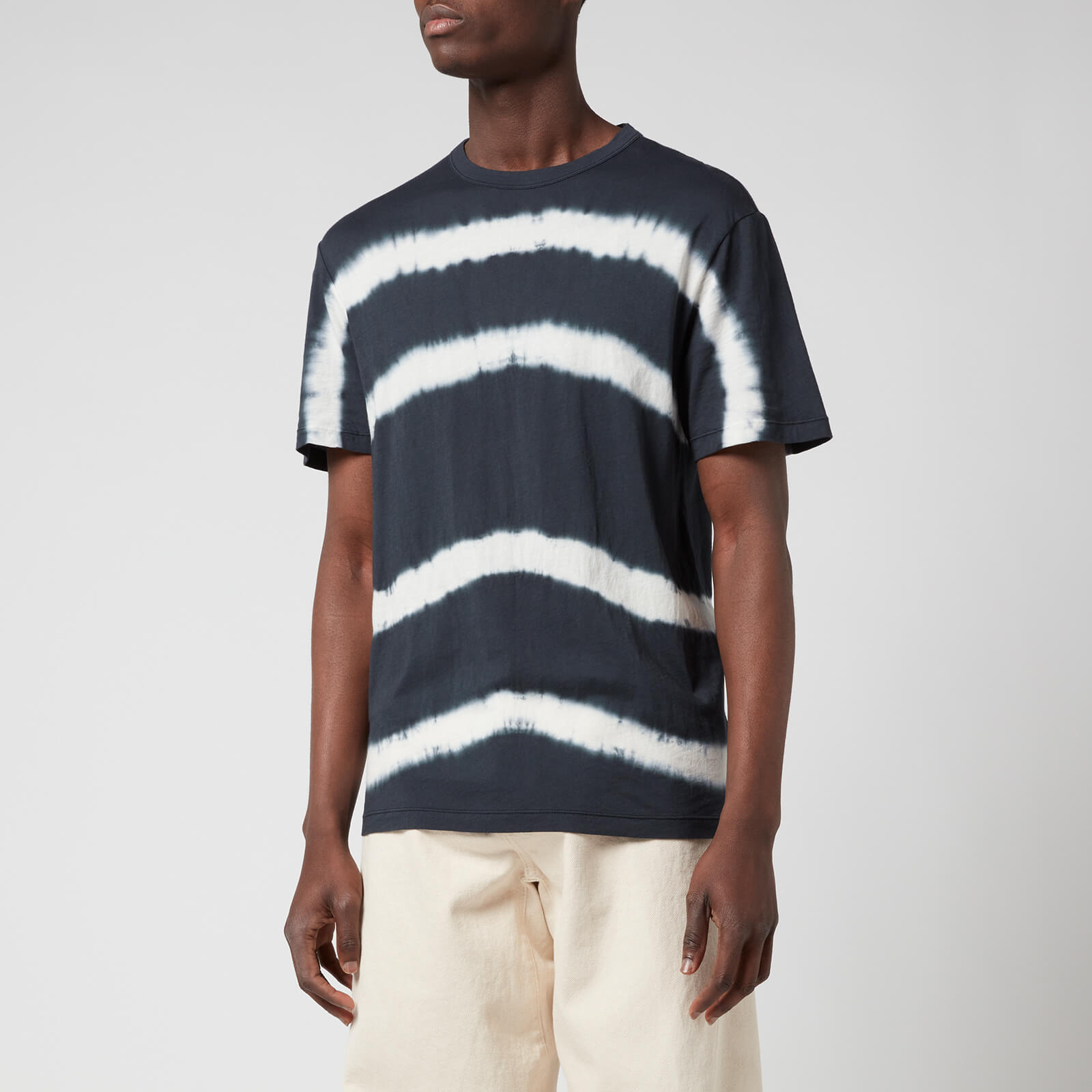 Officine Générale Men's Tie Dye Stripe T-Shirt - Navy/White - S