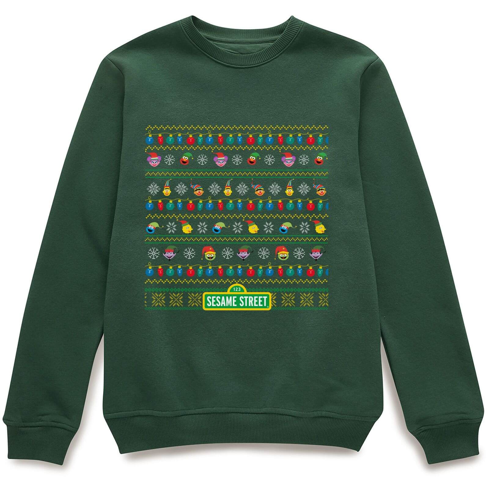 

Sesame Street F Is For Festive Unisex Christmas Sweatshirt - Green - S