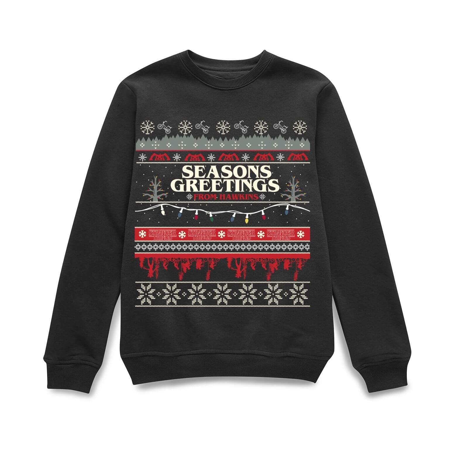 

Stranger Things Hawkins Christmas Felpa Unisex - Nero - S - Nero