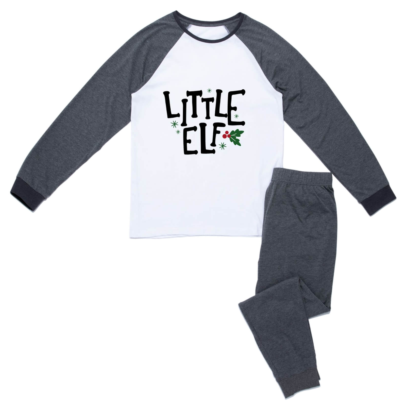Little Elf Women's Pyjama Set - Grey White - XS - Grey White