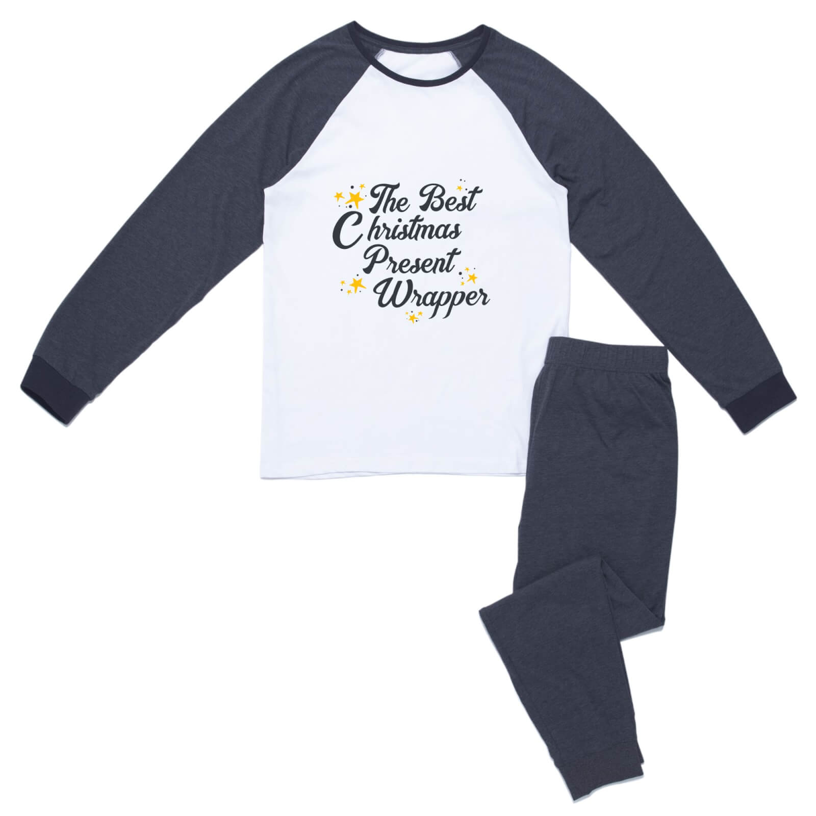 The Best Christmas Present Wrapper Women's Pyjama Set - Navy White - XS - Navy White