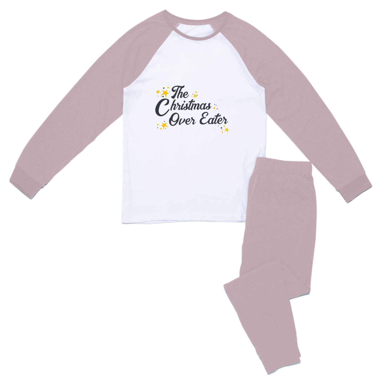 The Christmas Over Eater Women's Pyjama Set - Pink White - XS
