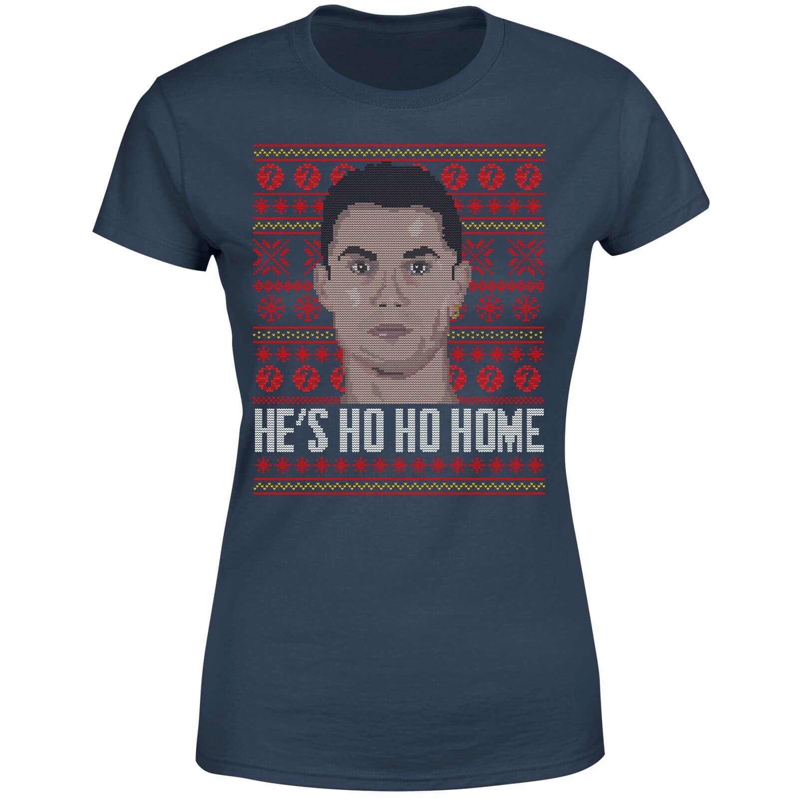 He's Ho Ho Home Women's T-Shirt - Navy - XS - Navy