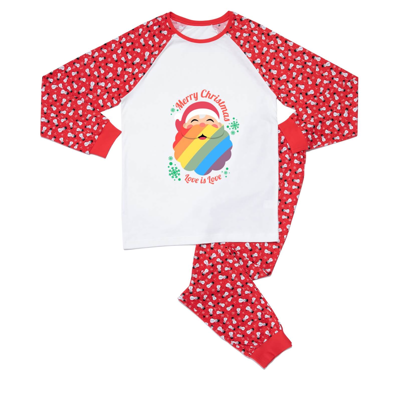 Festive Pride Men's Pyjama Set - Red White Pattern - XS - Red White Pattern