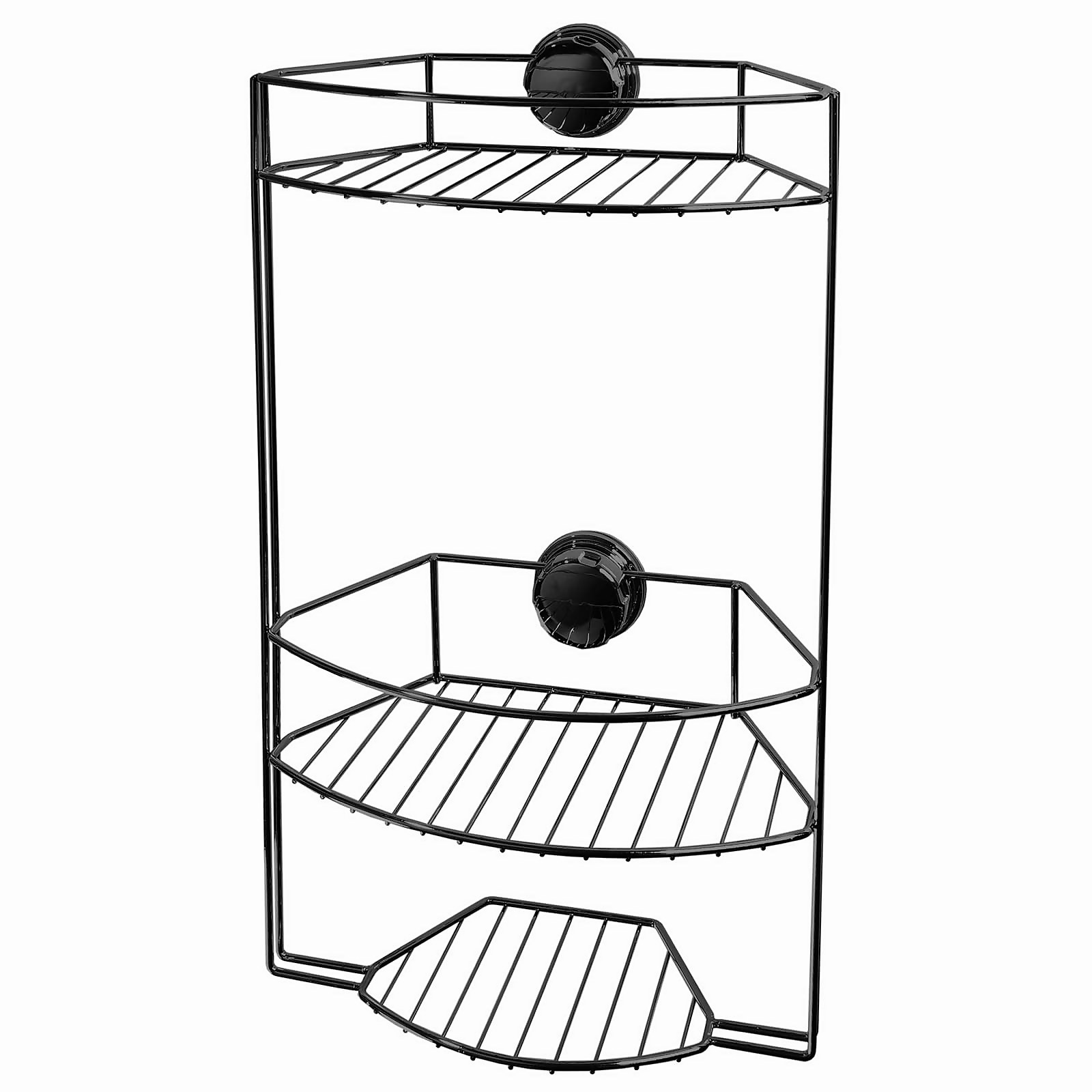 Photo of 3-tier Self Adhesive Shower Storage Basket - Black