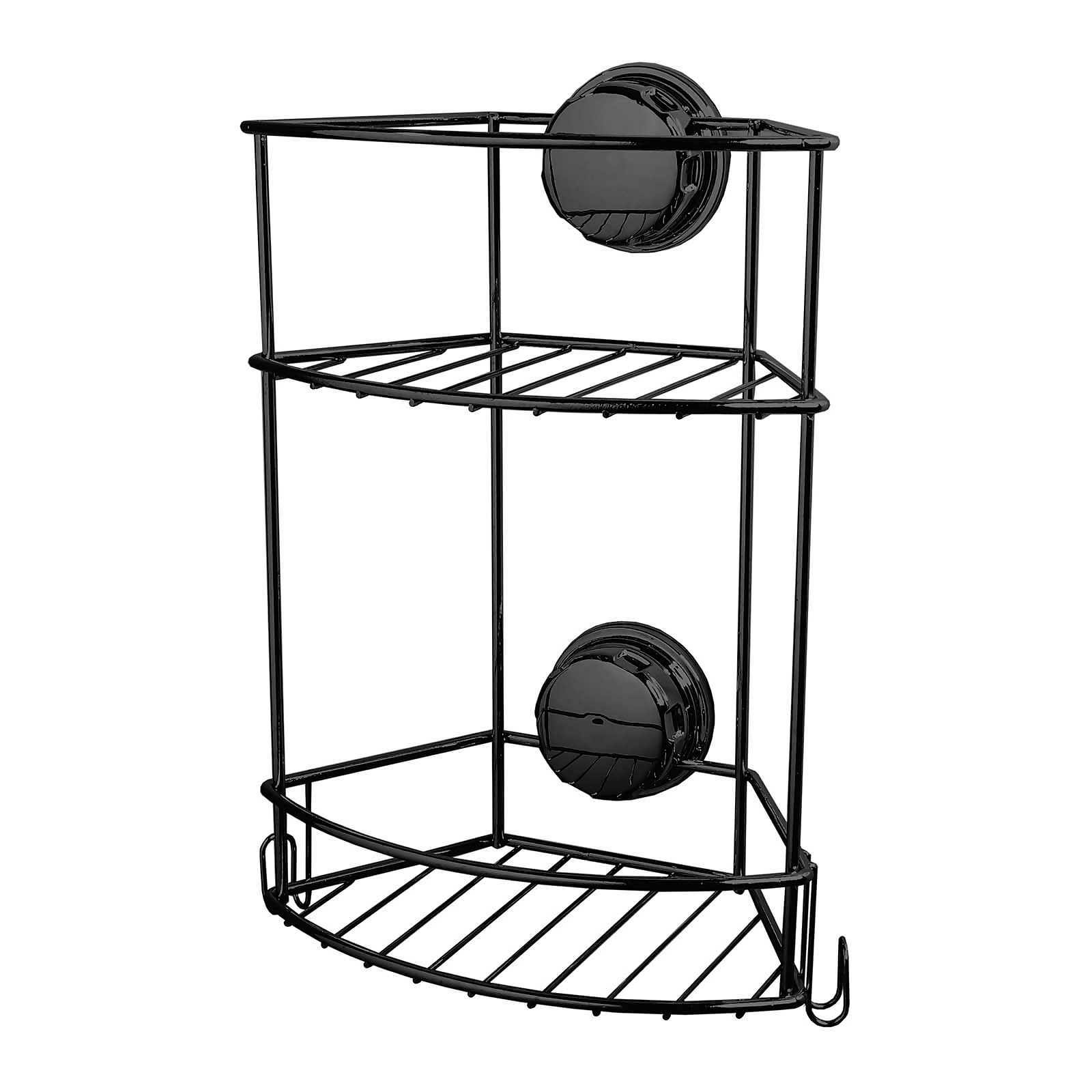 Photo of 2-tier Self Adhesive Shower Storage Basket - Black
