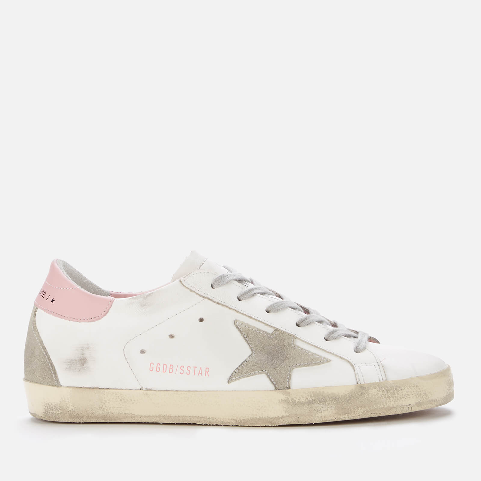 Golden Goose Deluxe Brand Women's Superstar Leather Trainers - White/Ice/Light Pink - UK 3
