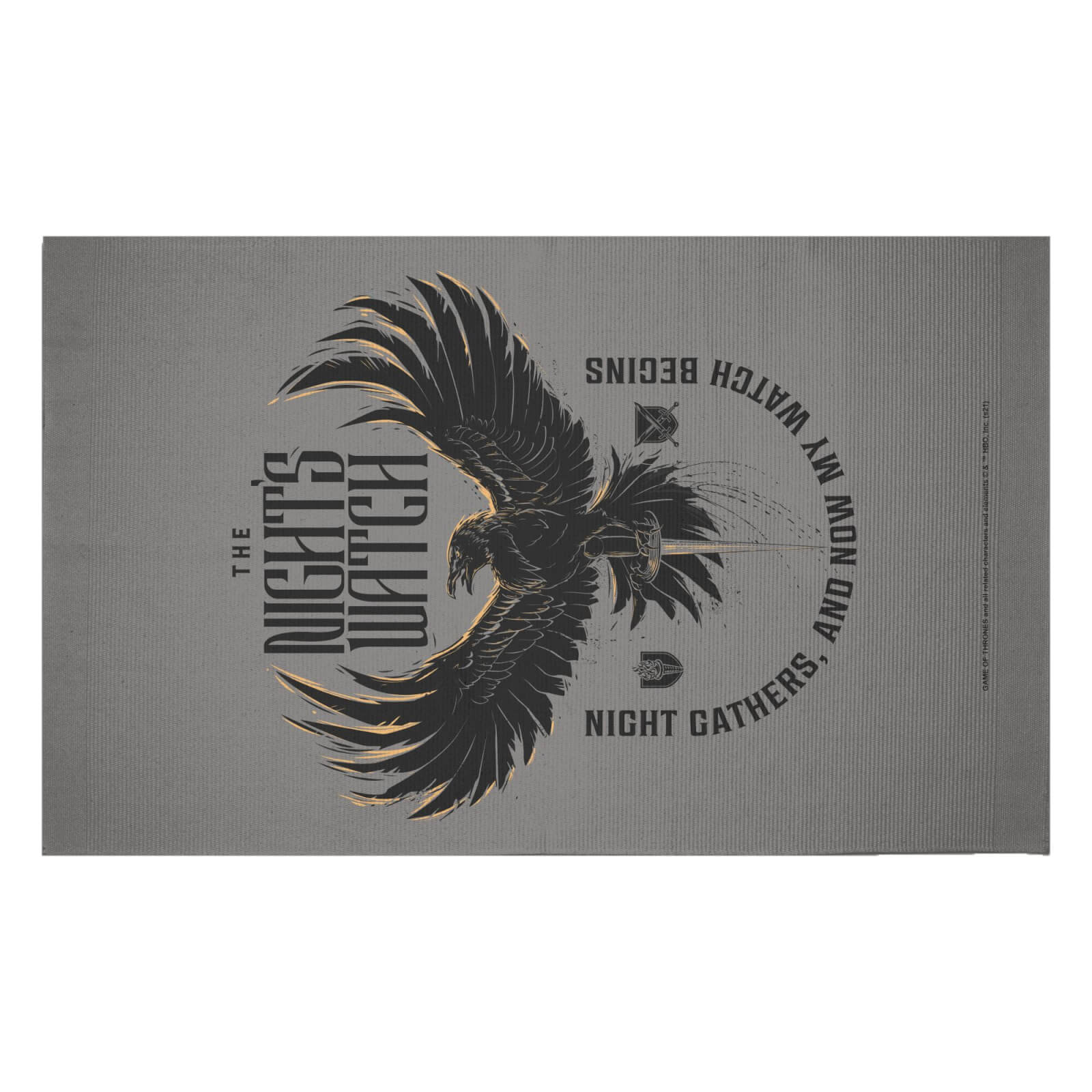 Decorsome x Game of Thrones Night's Watch Woven Rug - Small