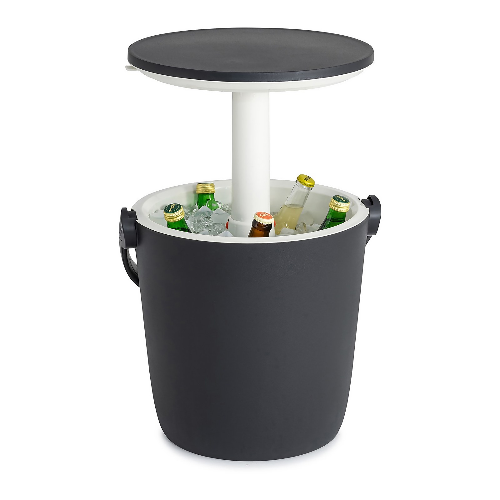Keter GoBar Outdoor Ice Cooler Table Garden Furniture - Dark Grey/Cream