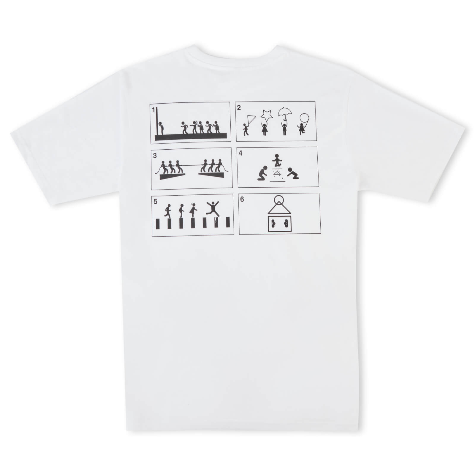 Image of Squid Game Play Oversized Heavyweight T-Shirt - White - M - White