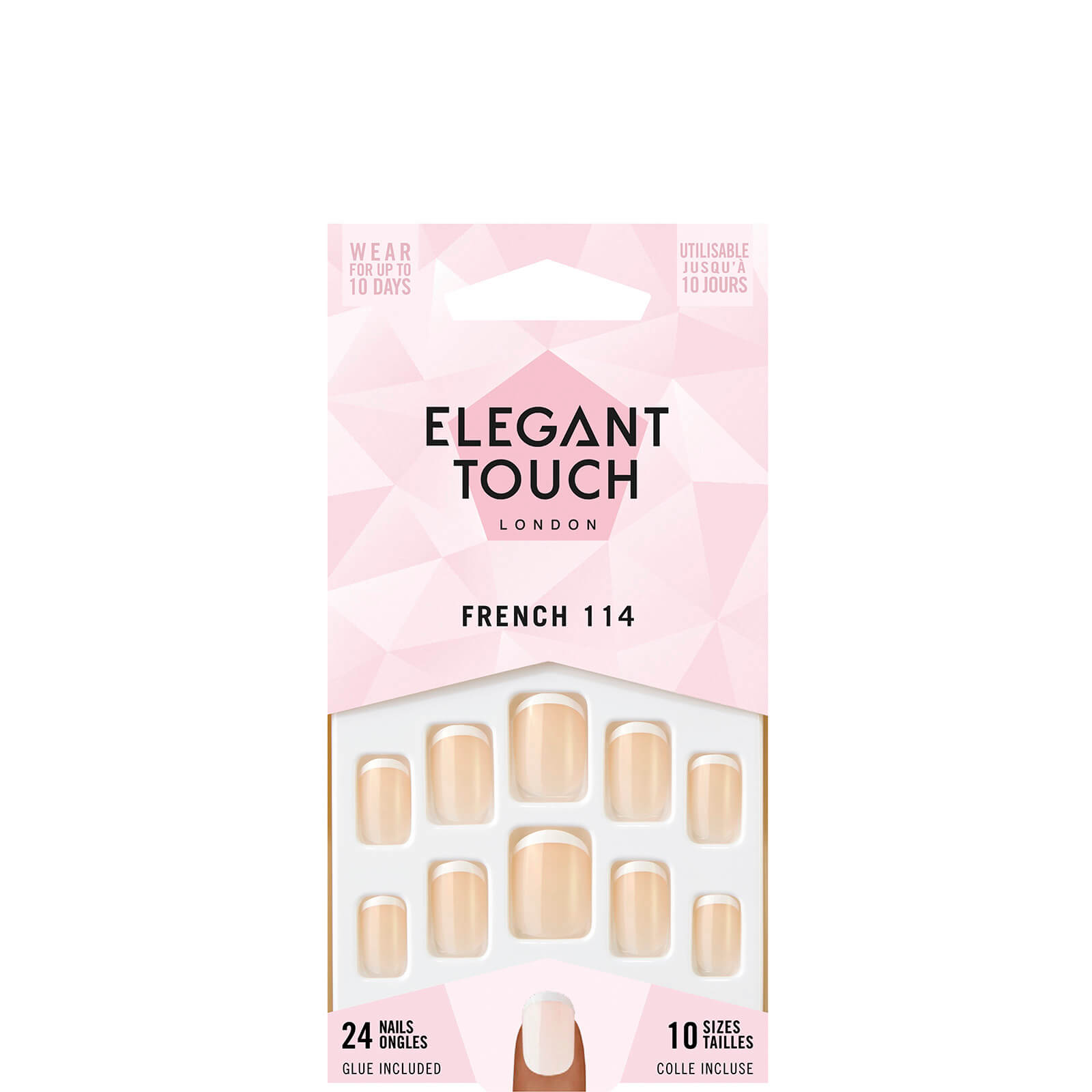 Elegant Touch False Nails - French 114 In Pink