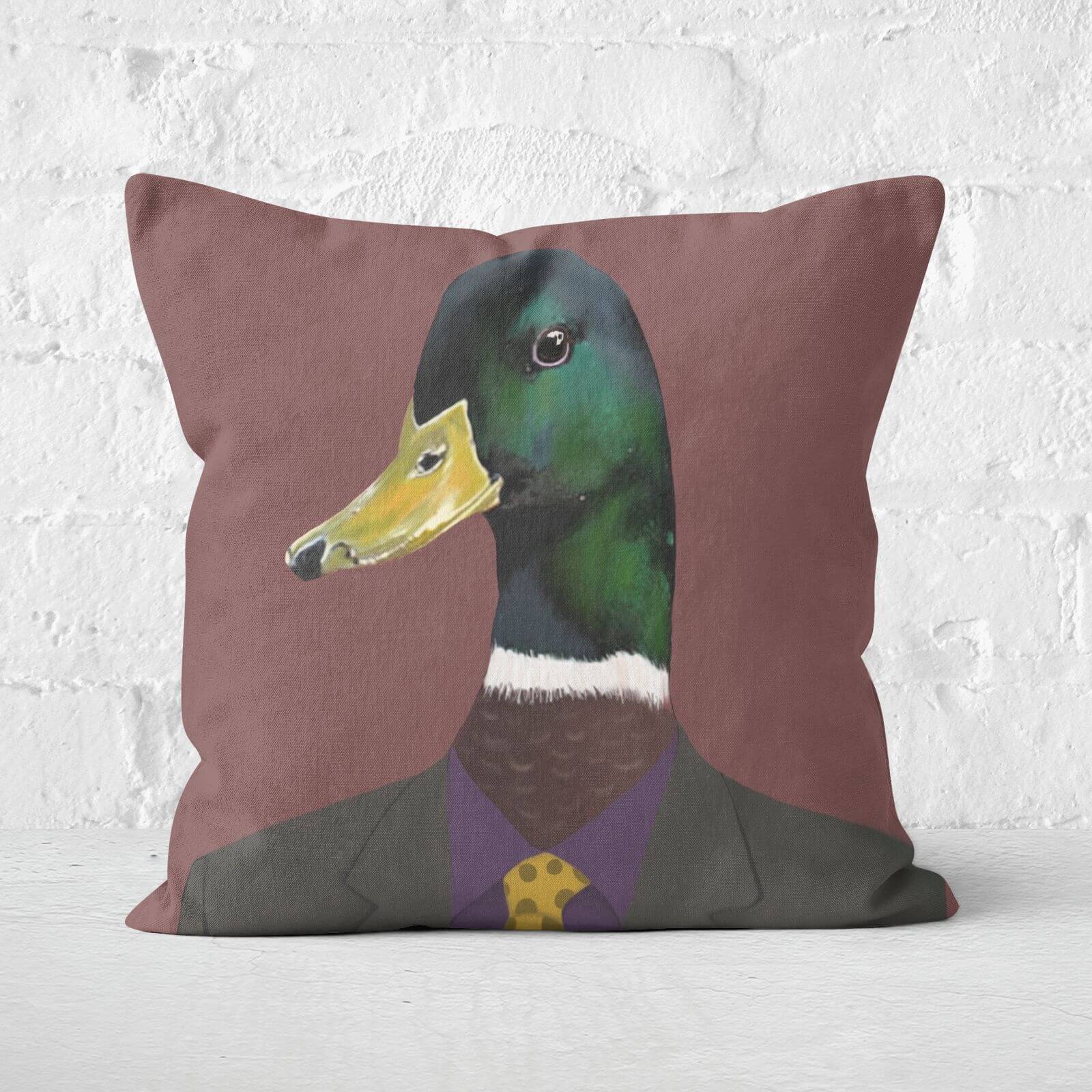 Duck In Suit Square Cushion - 40x40cm - Soft Touch