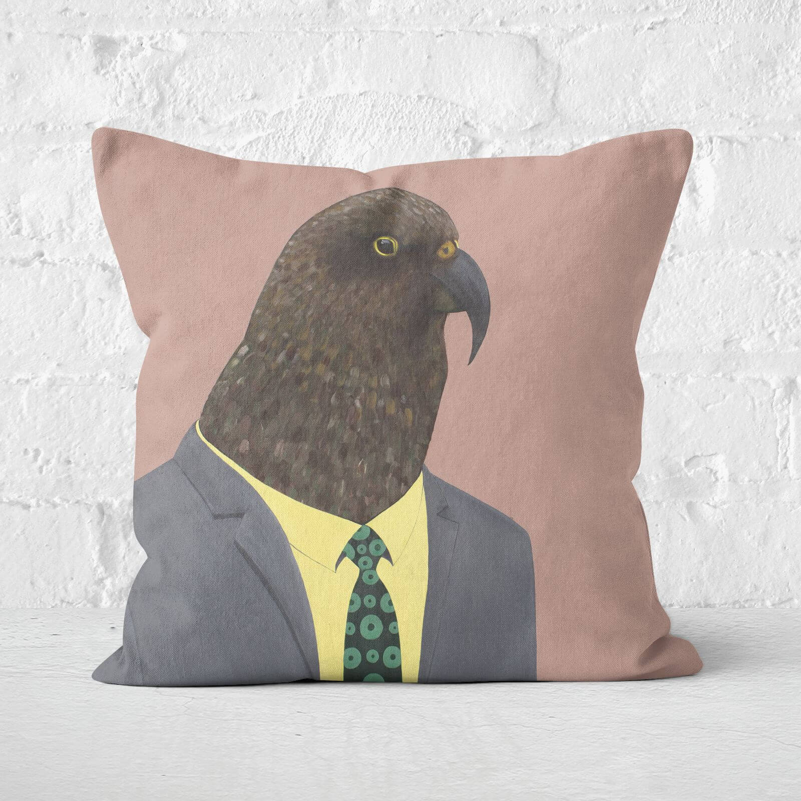 Kea In Suit Square Cushion - 40x40cm - Soft Touch