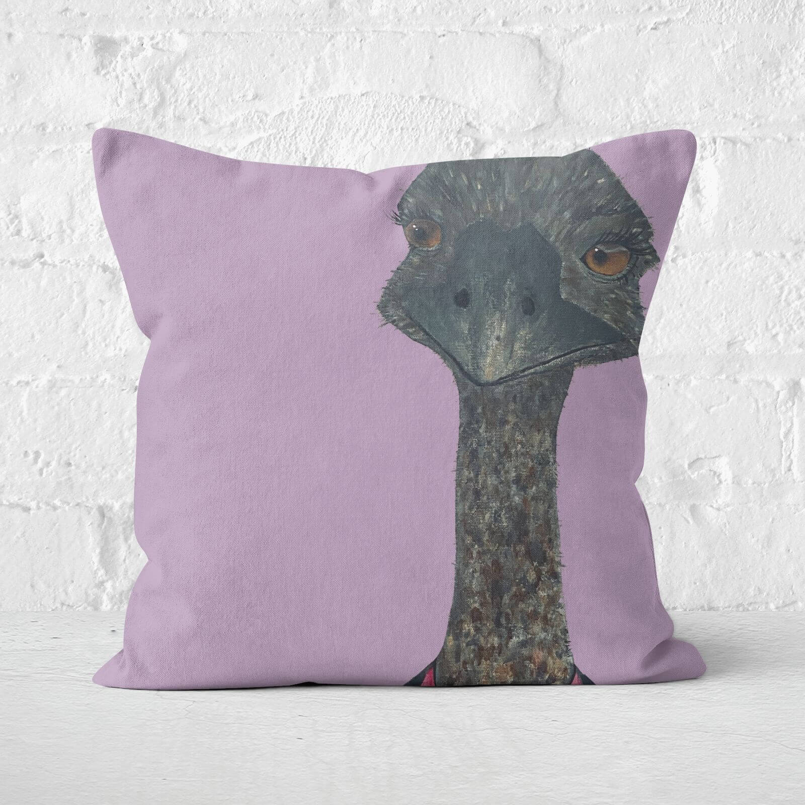 Ostrich In Suit Square Cushion - 40x40cm - Soft Touch