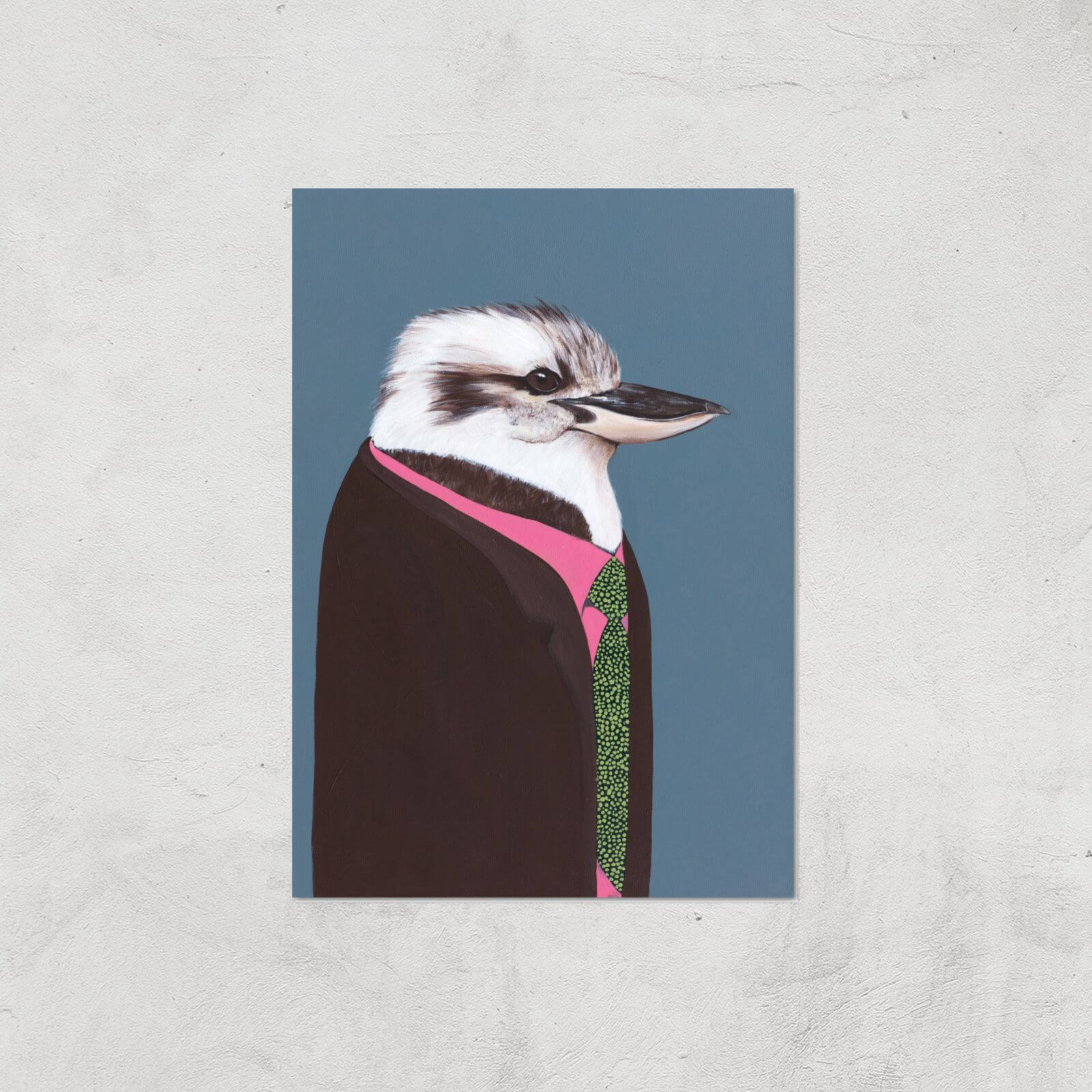 Kookaburra In Suit Giclee Art Print - A4 - Print Only