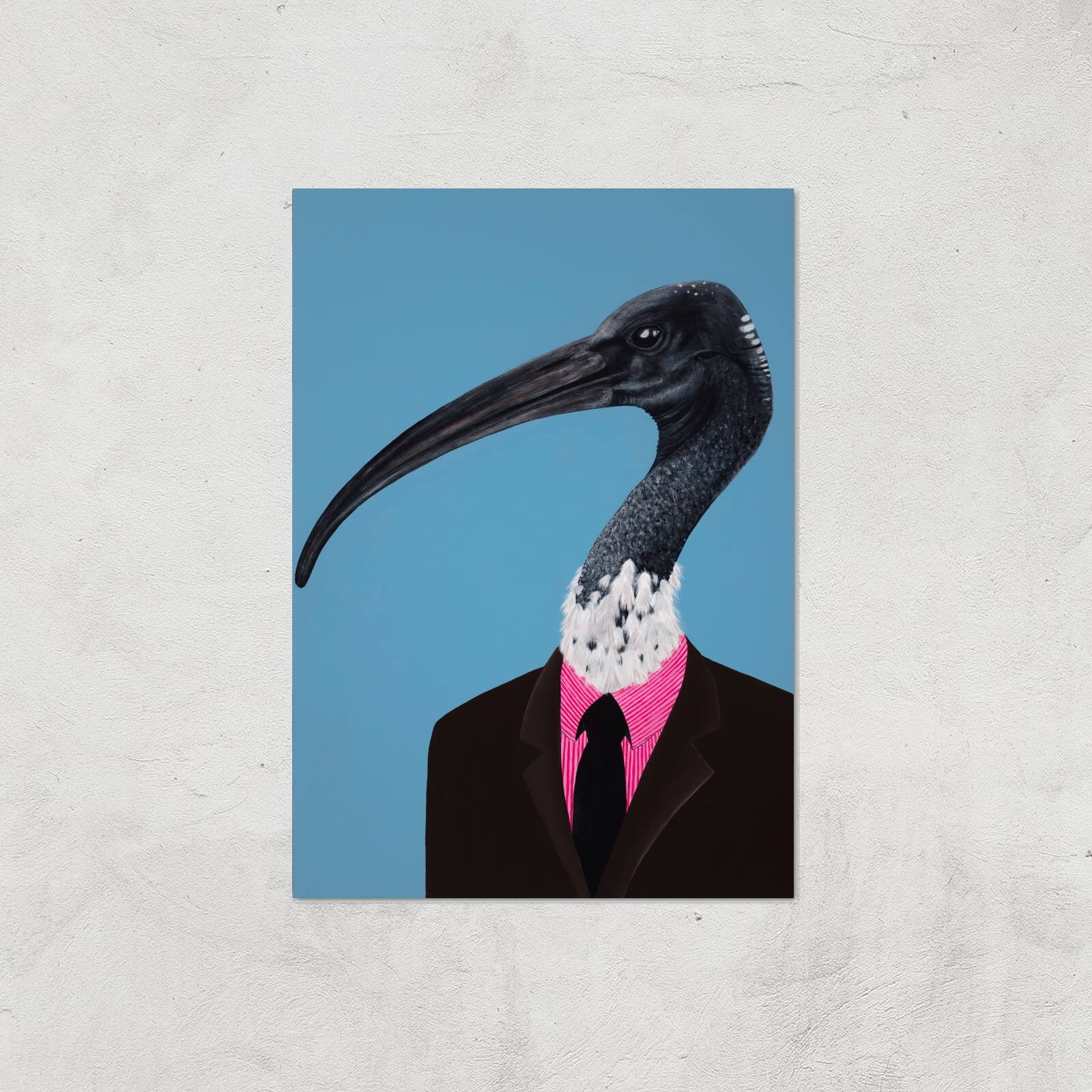 Ibis In Suit Giclee Art Print - A4 - Print Only