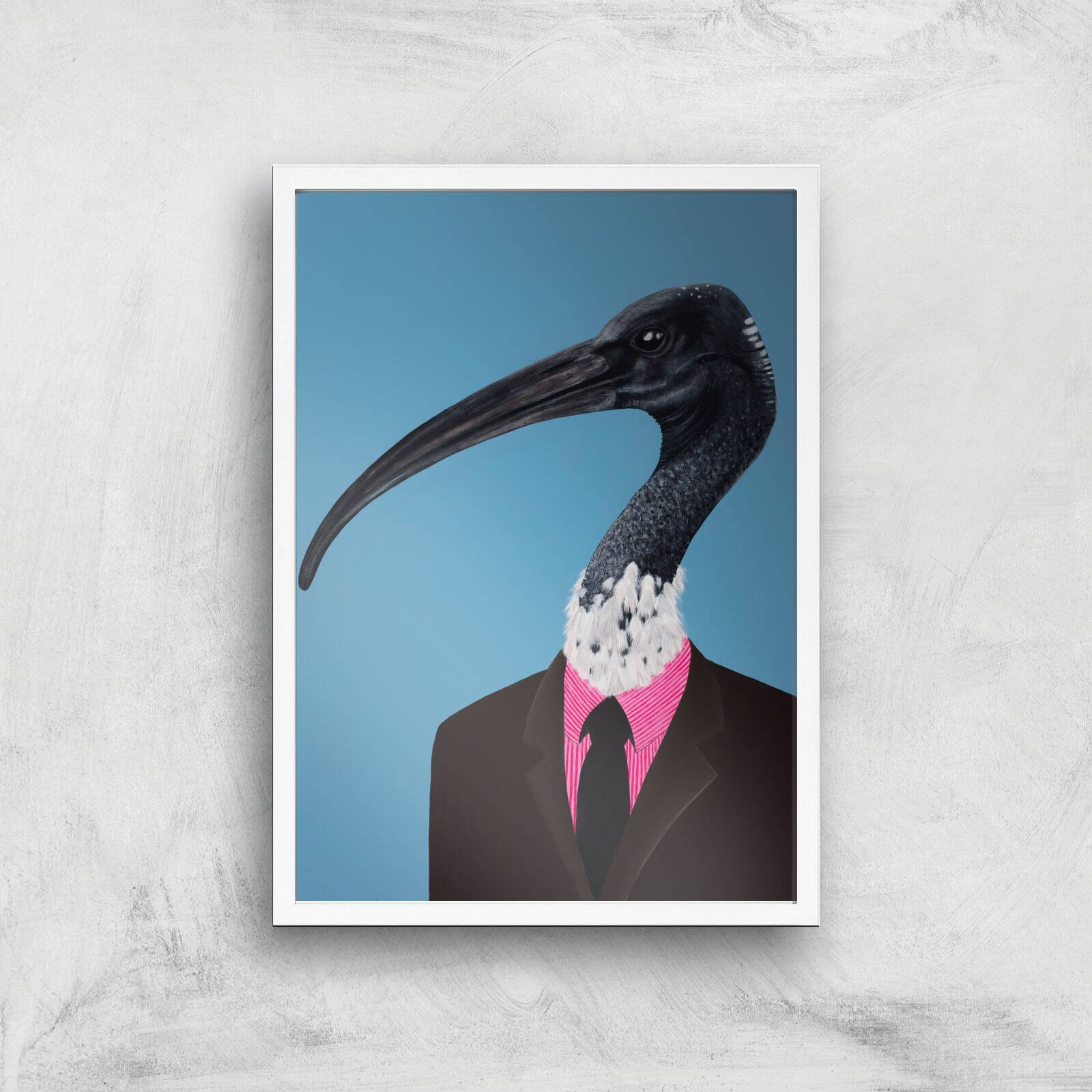 Ibis In Suit Giclee Art Print - A3 - White Frame