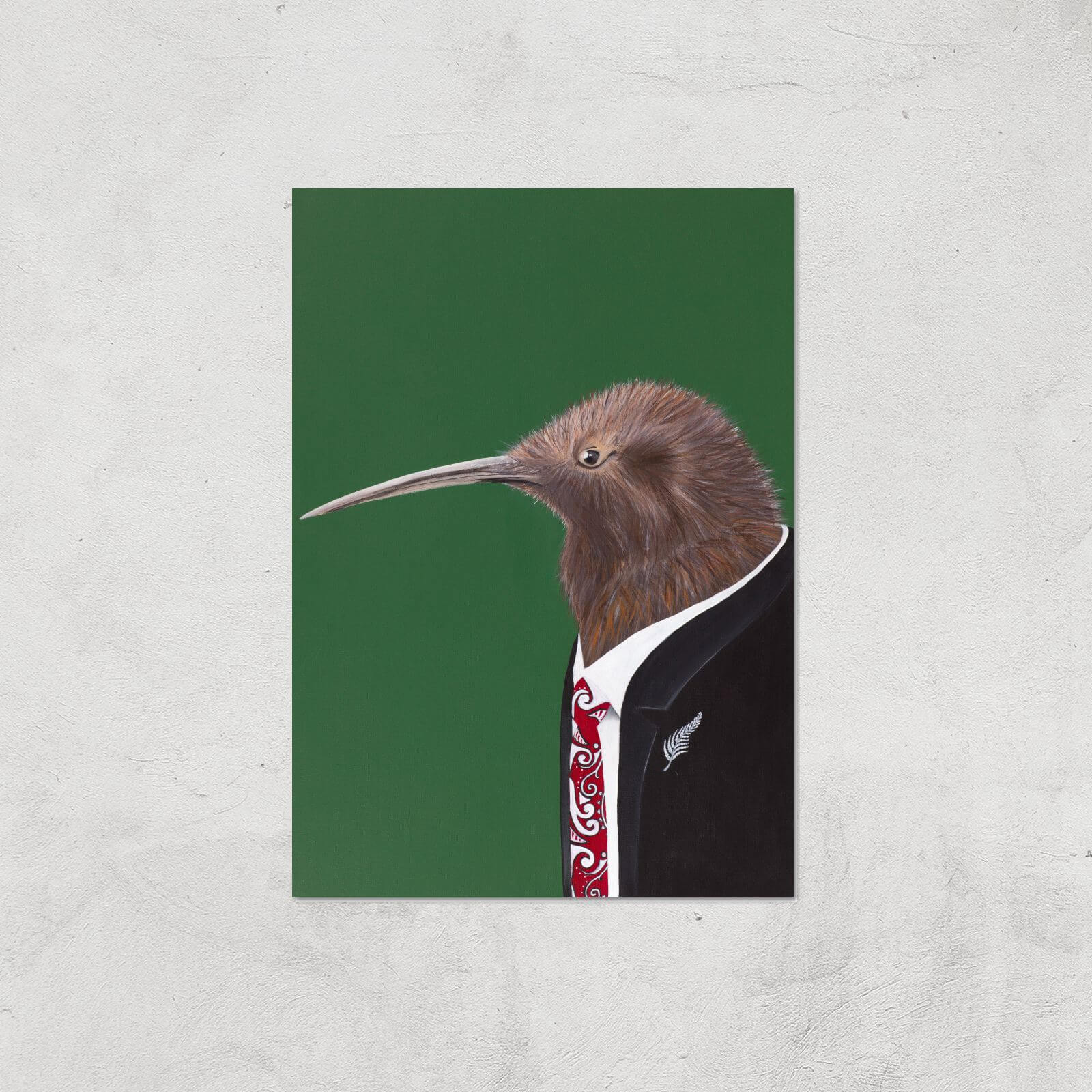Kiwi In Suit Giclee Art Print - A4 - Print Only