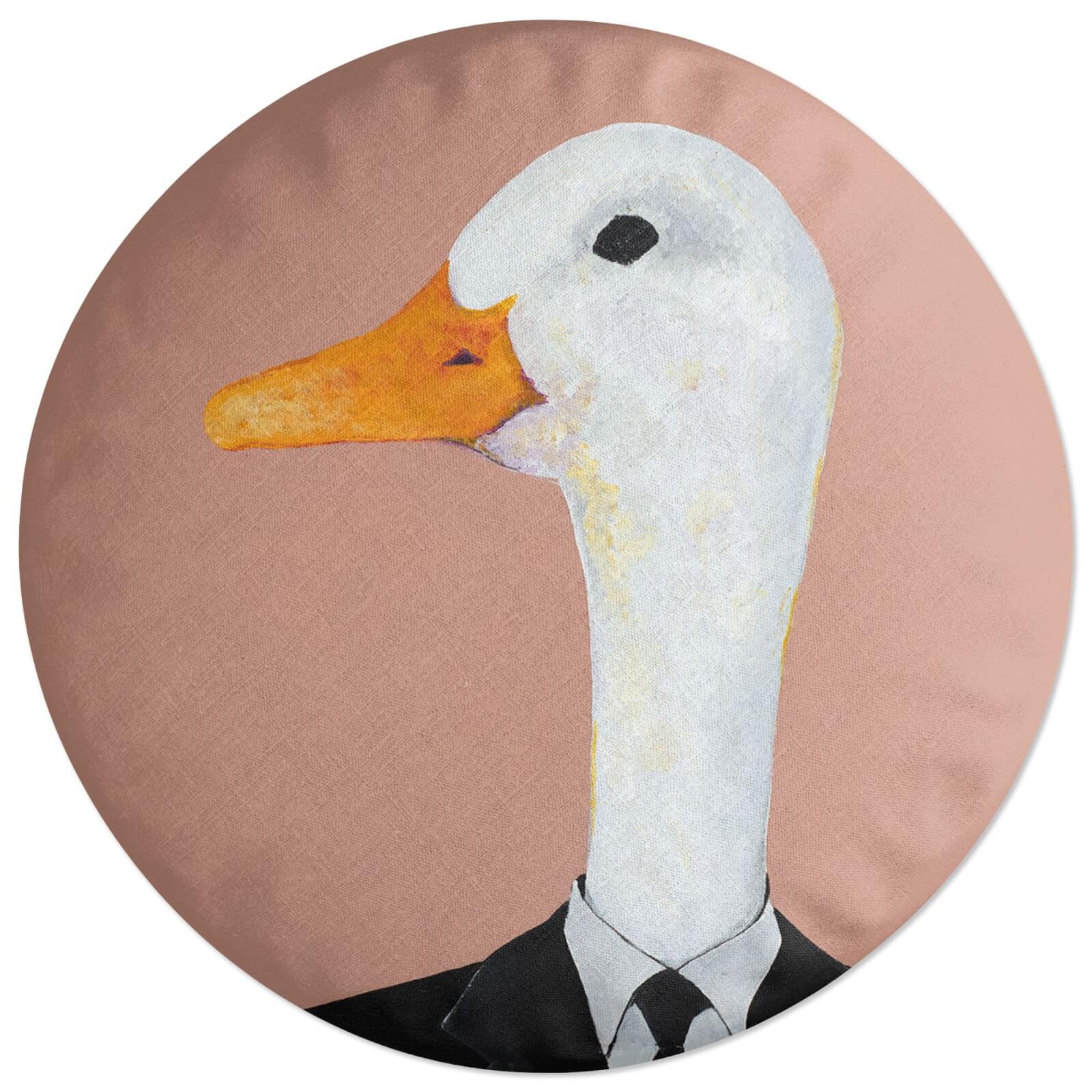 Ducky In Suit Round Cushion