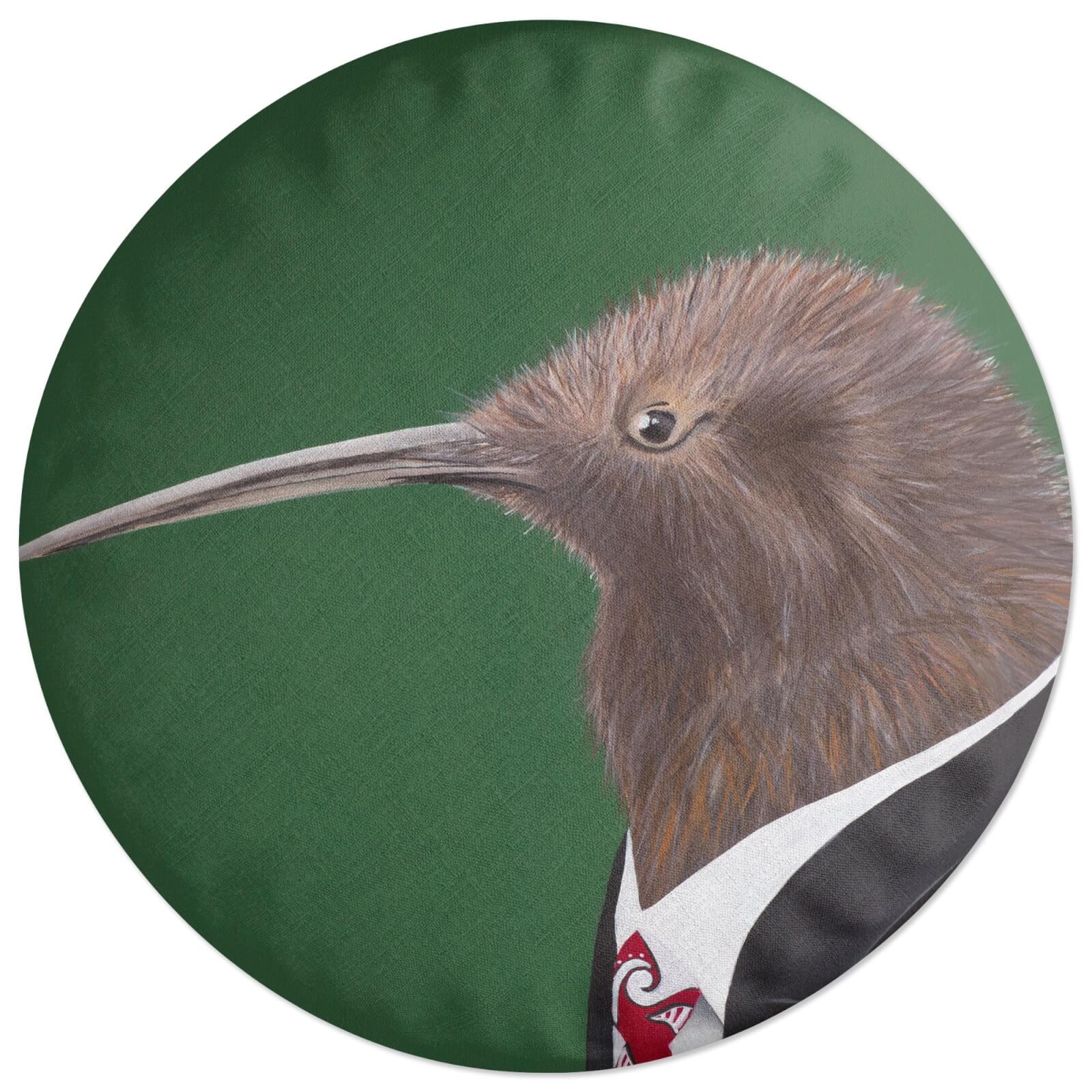 Decorsome Kiwi In Suit Round Cushion