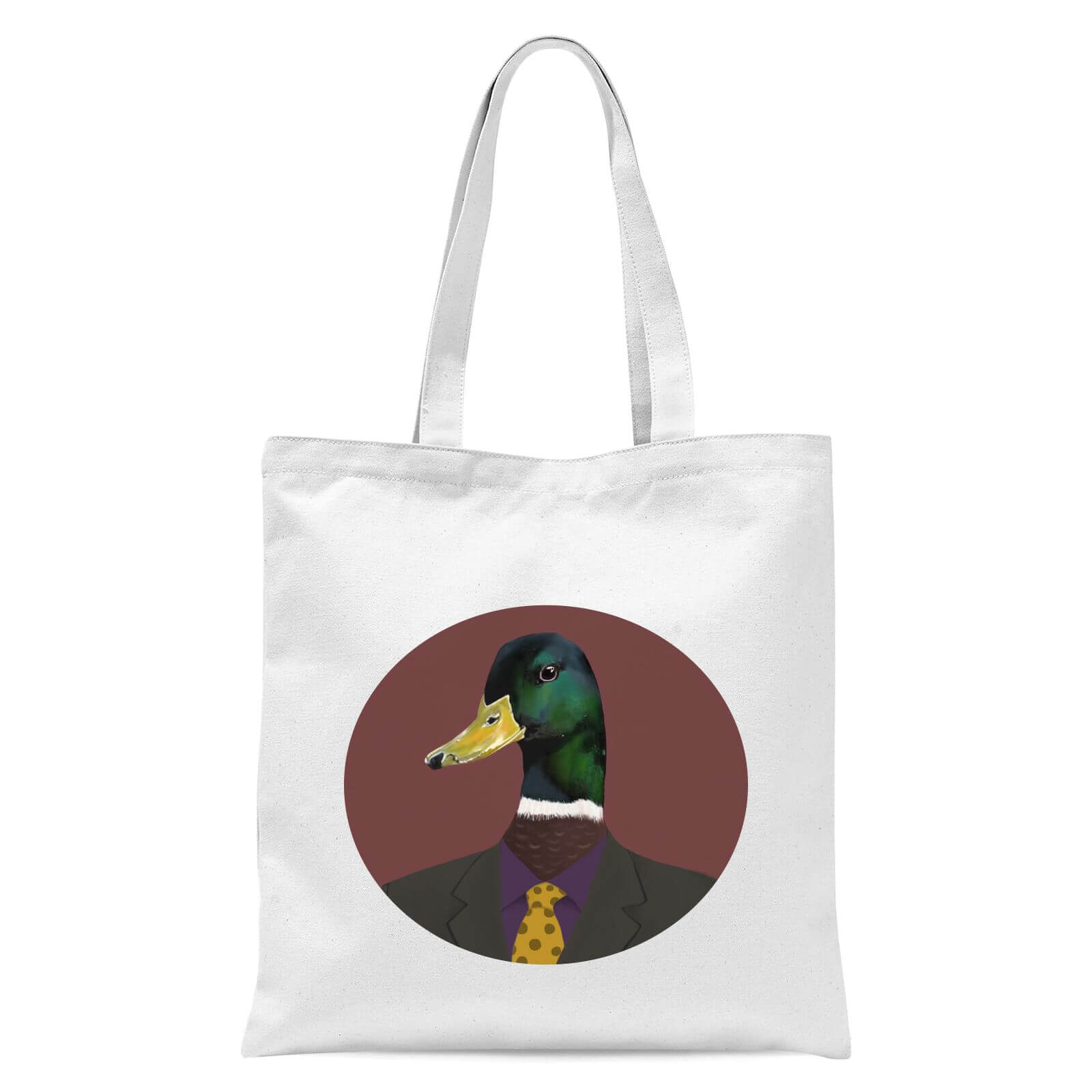 Duck In Suit Tote Bag - White