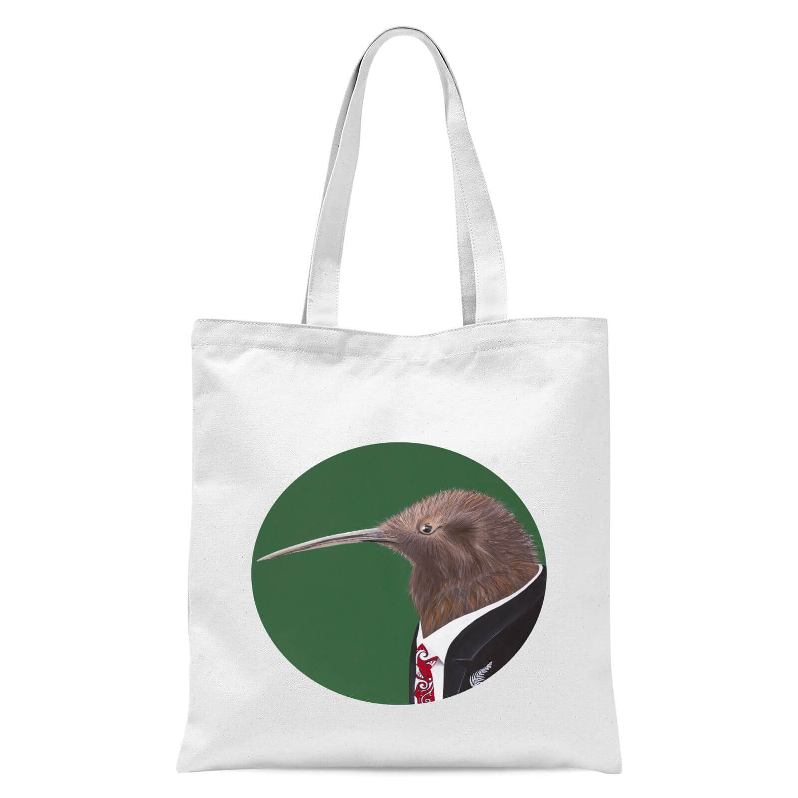 Kiwi In Suit Tote Bag - White