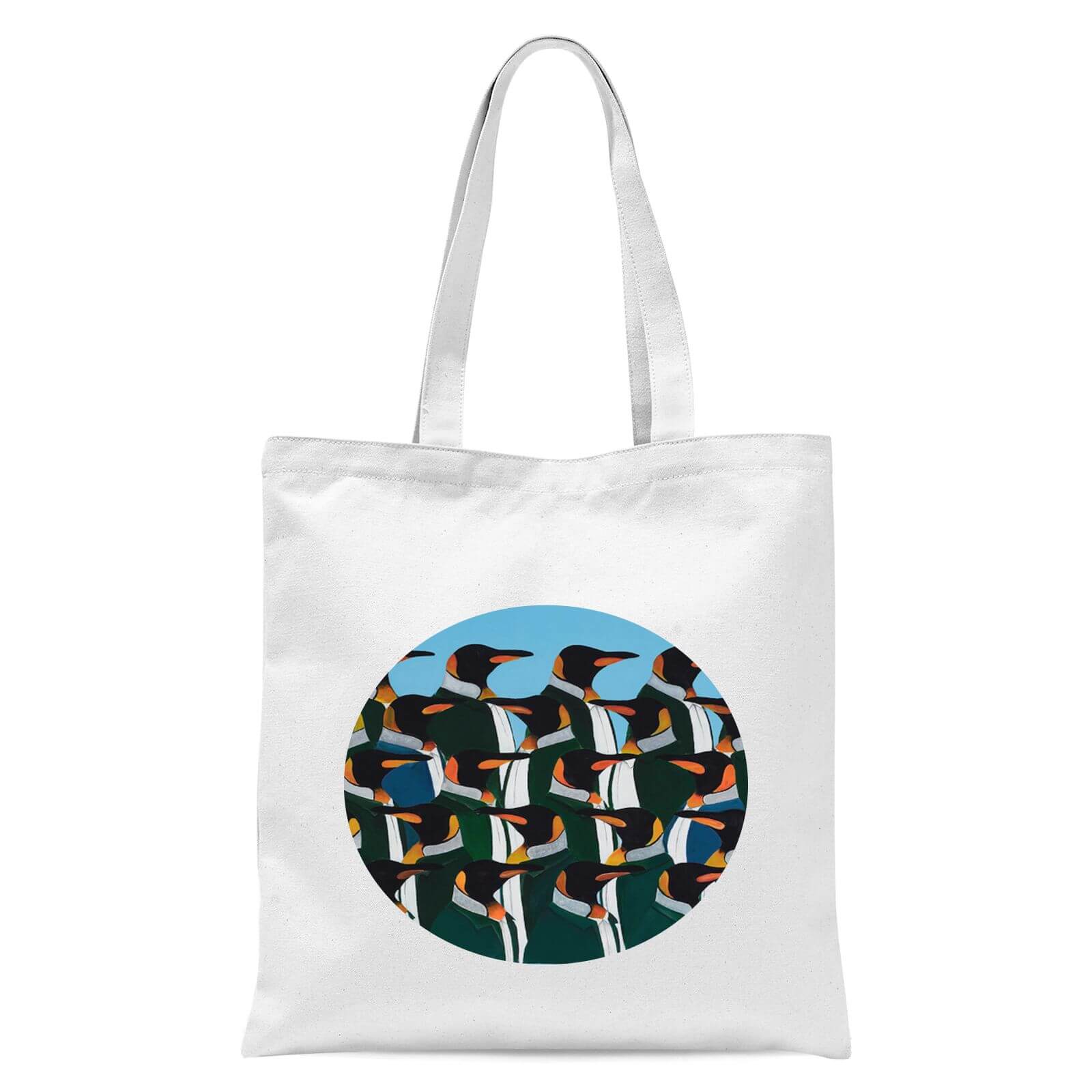 Penguins In Suits Tote Bag - White
