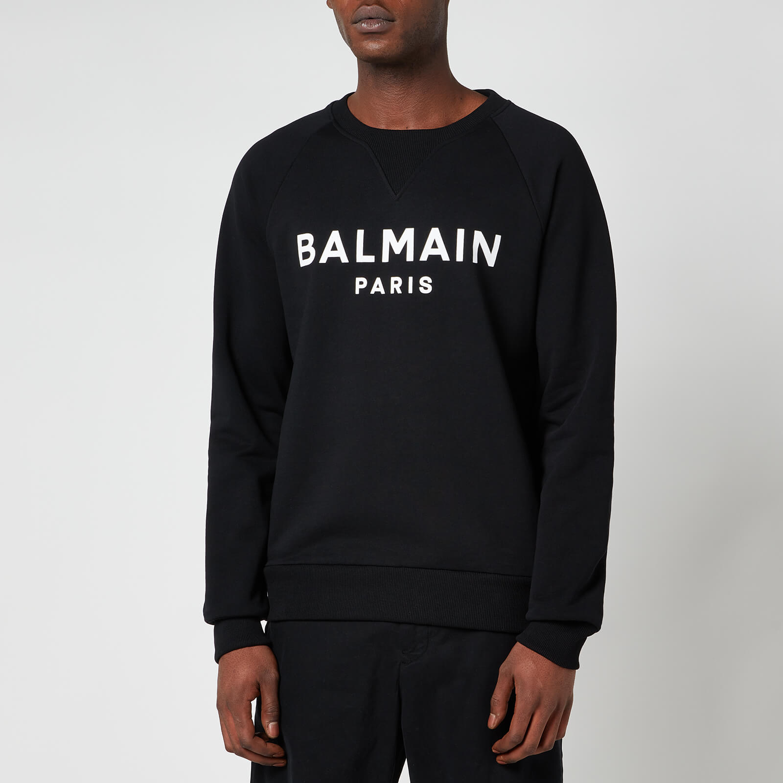Balmain Men's Printed Sweatshirt - Black/White - L