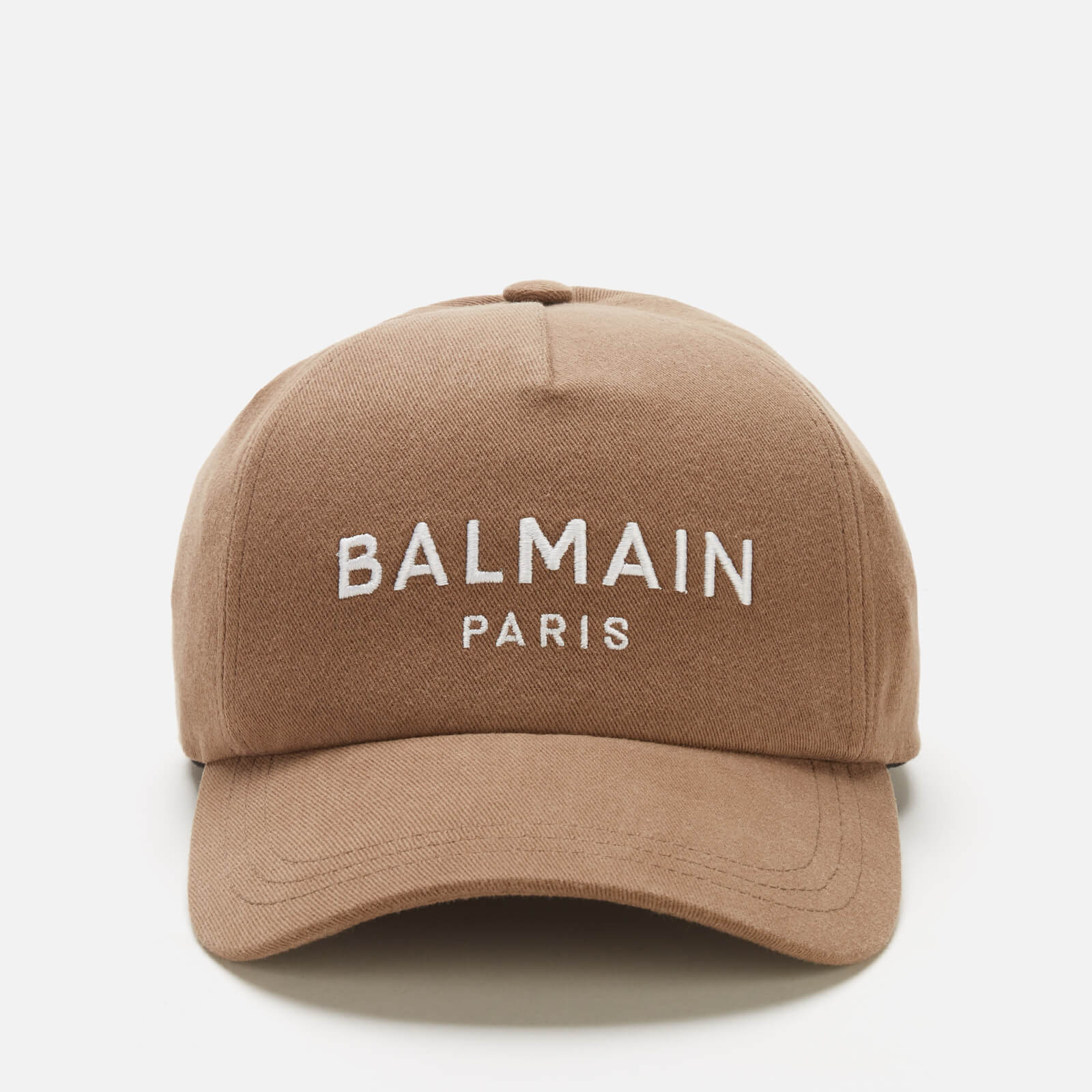 Balmain Men's Cotton Cap - Taupe/White