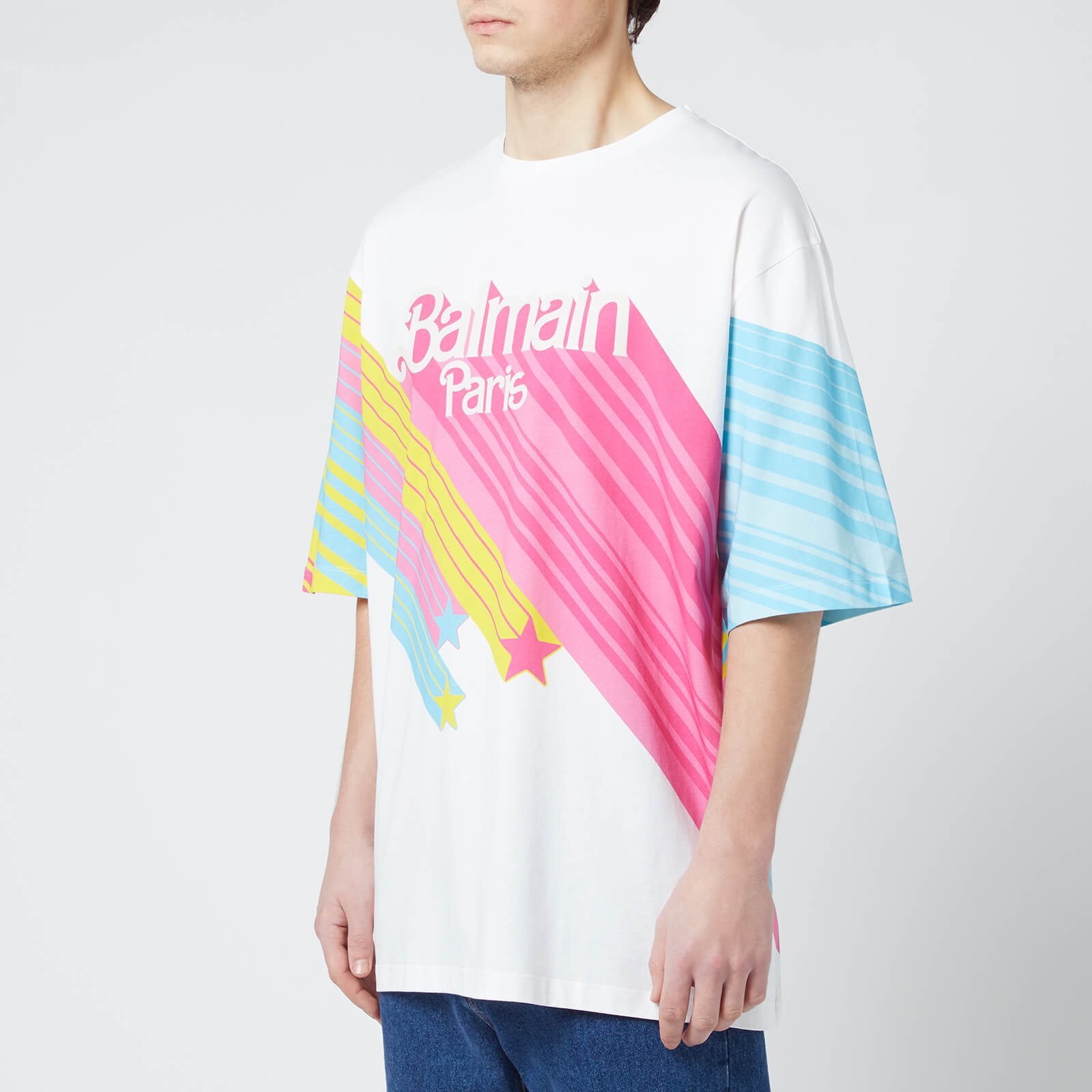 Balmain X Barbie Men's Oversized Printed T-Shirt - Multi - XL