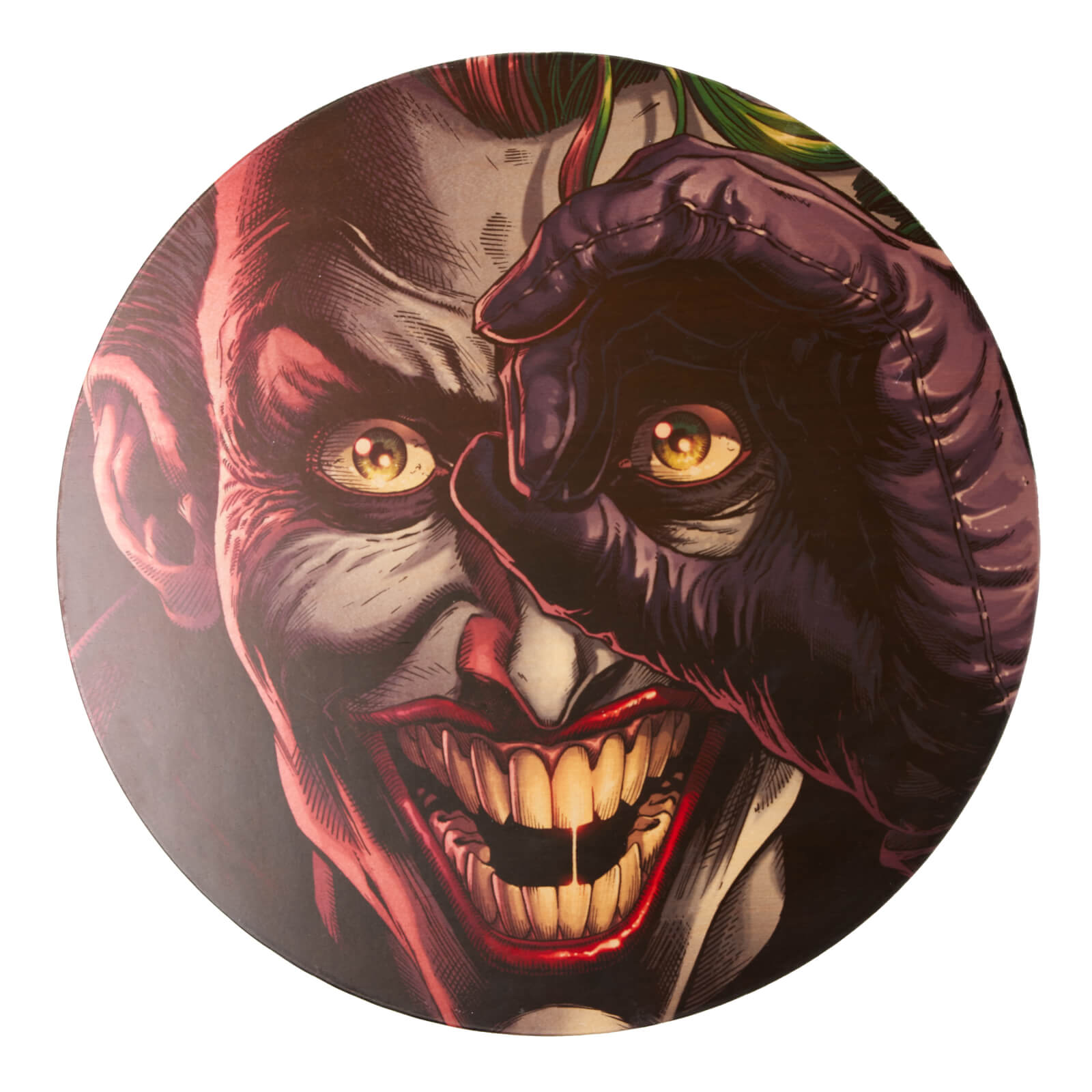 Decorsome  Decorsome x DC Crazy Eye Joker Wooden Side Table | Schwarz