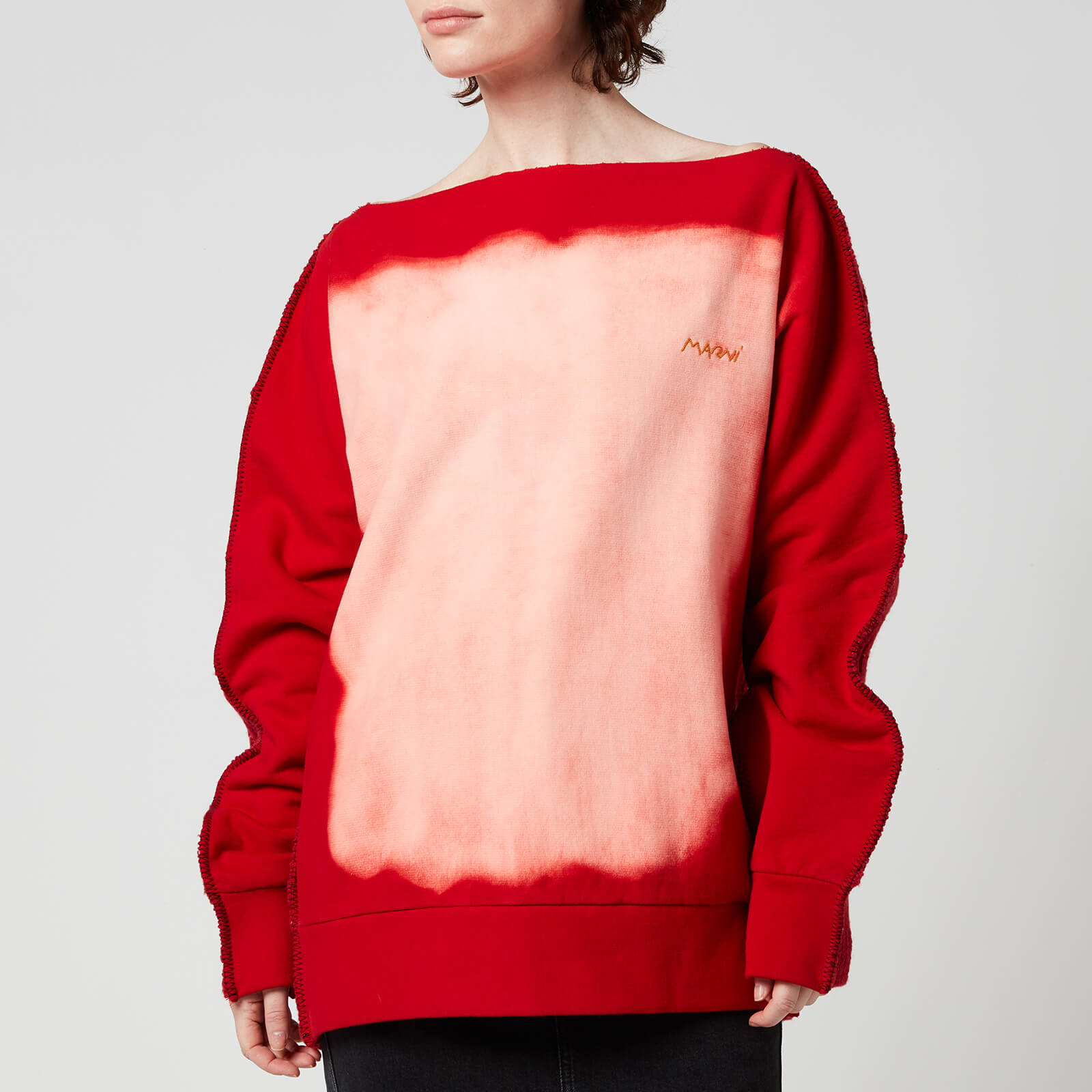 Marni Women's Off The Shoulder Tie Dye Jumper - Pink Sand - XS