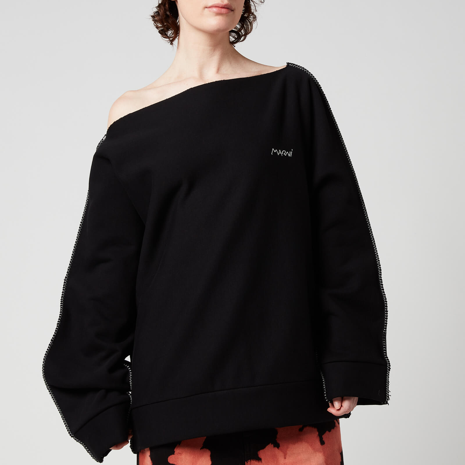 Marni Women's Off The Shoulder Sweatshirt - Black - IT40/UK8