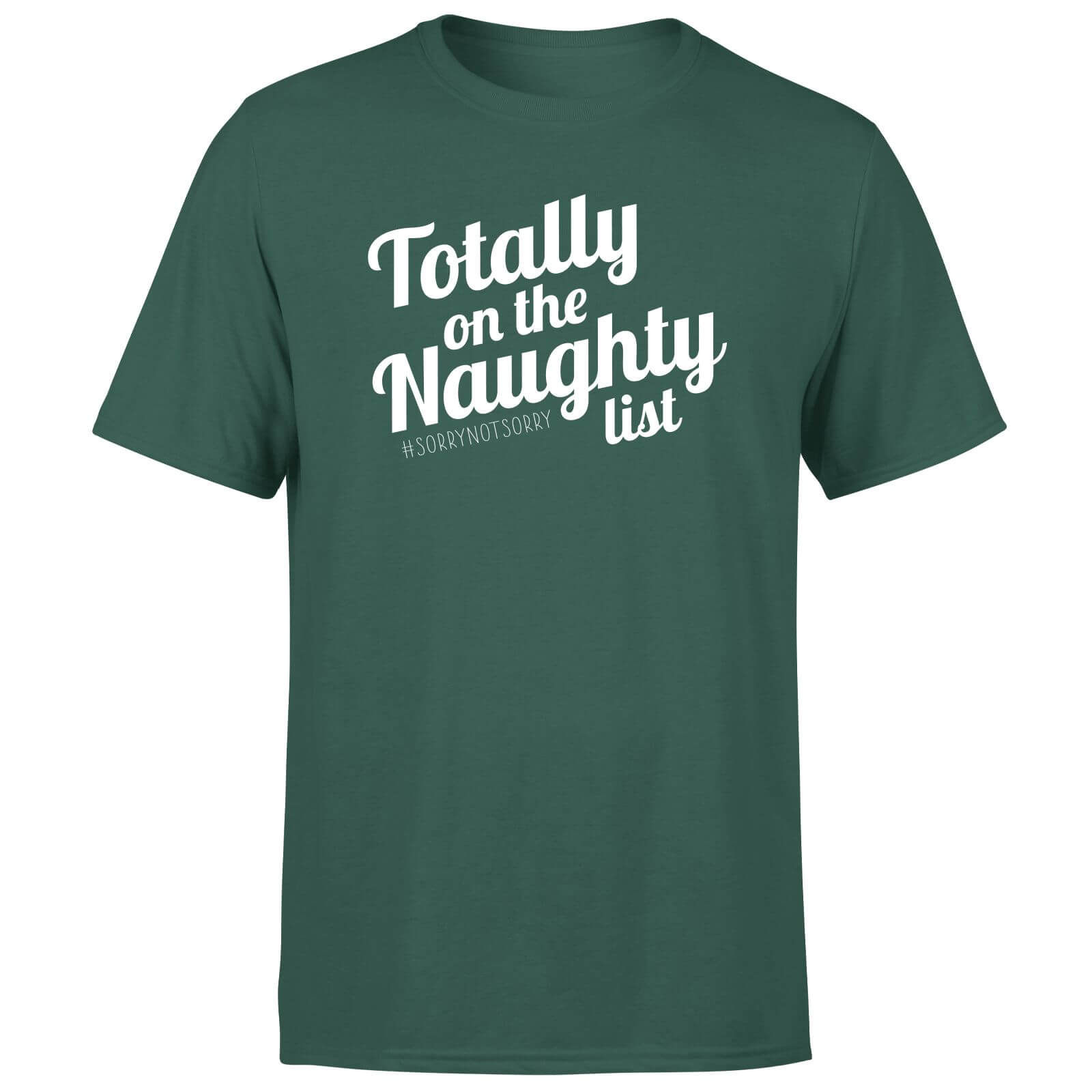 Totally On The Naughty List Men's T-Shirt - Green - XS