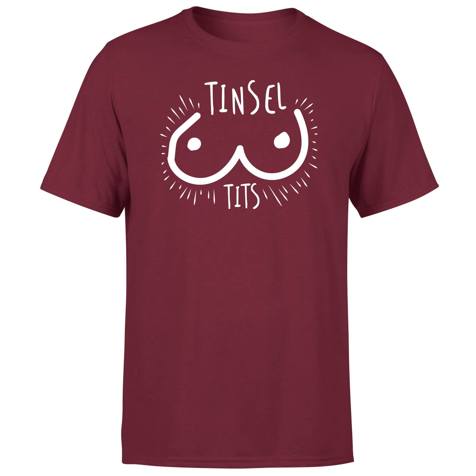 Tinsel Tits Men's T-Shirt - Burgundy - XS - Burgundy