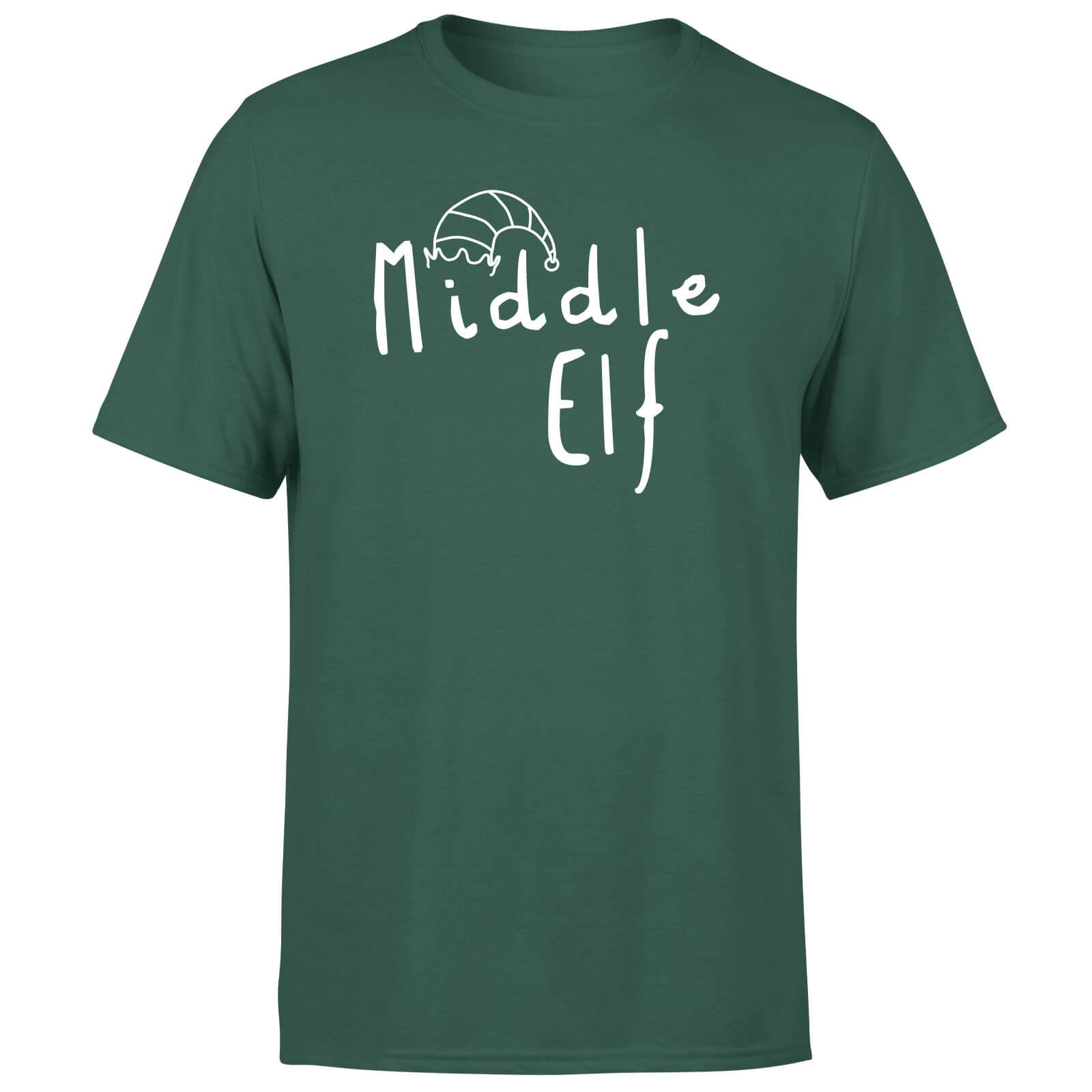 Middle Christmas Elf Men's T-Shirt - Green - XS - Green